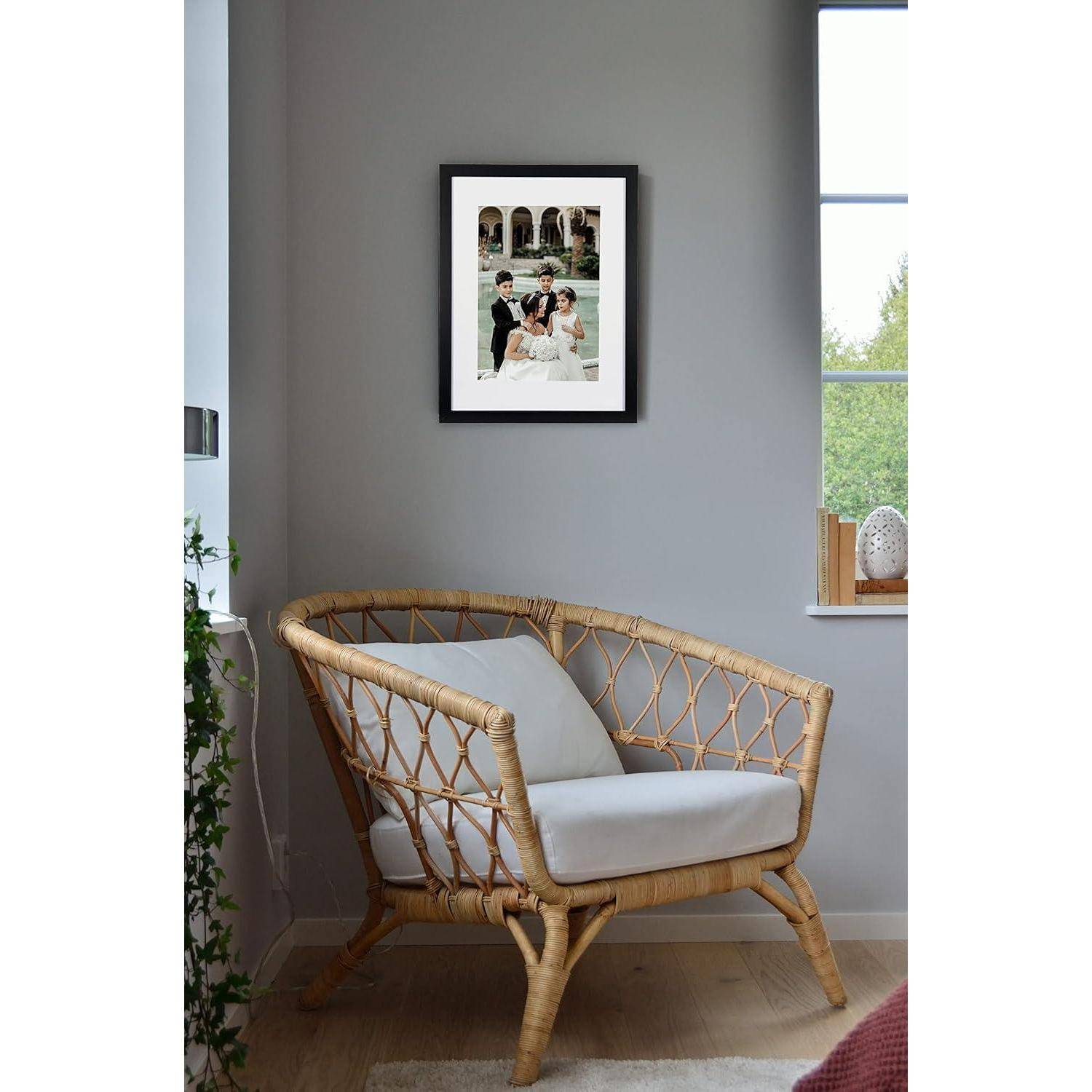 Bilderrahmen 30x40 Schwarz MDF Holz Acrylglas Zertifikat 2er Set