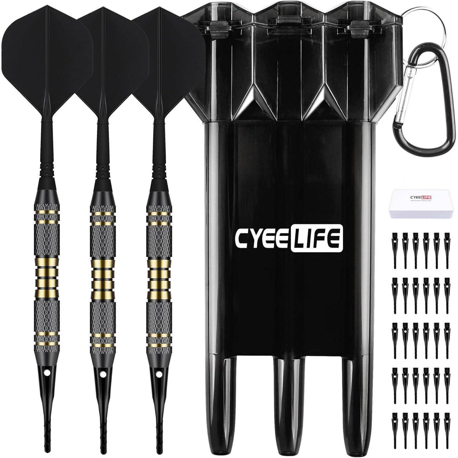 Dartpfeile Set 18g Kunststoffspitze 3 Stück Softdarts Aufbewahrungsbox