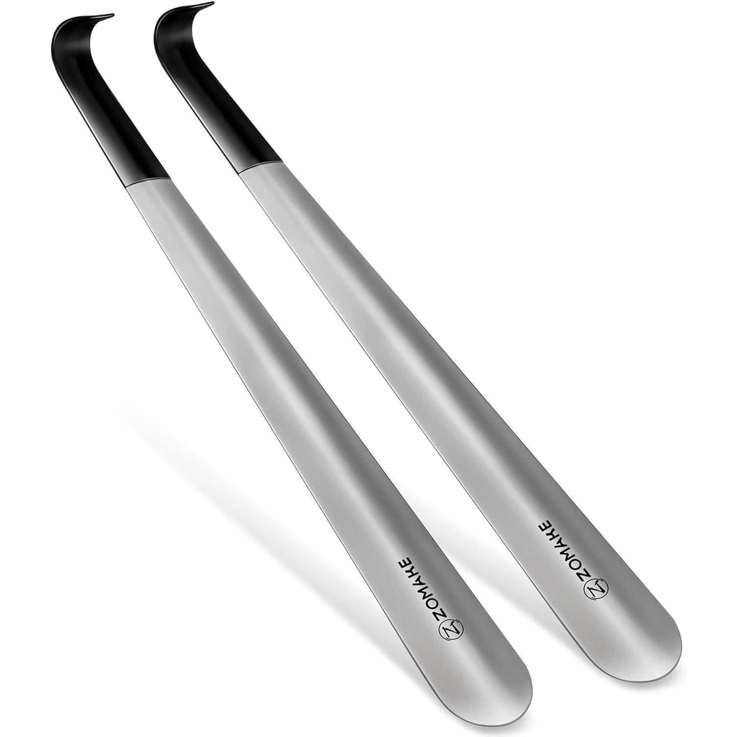 Schuhlöffel Metall Lang 2er Set - Langer Schuhanzieher Edelstahl Shoe