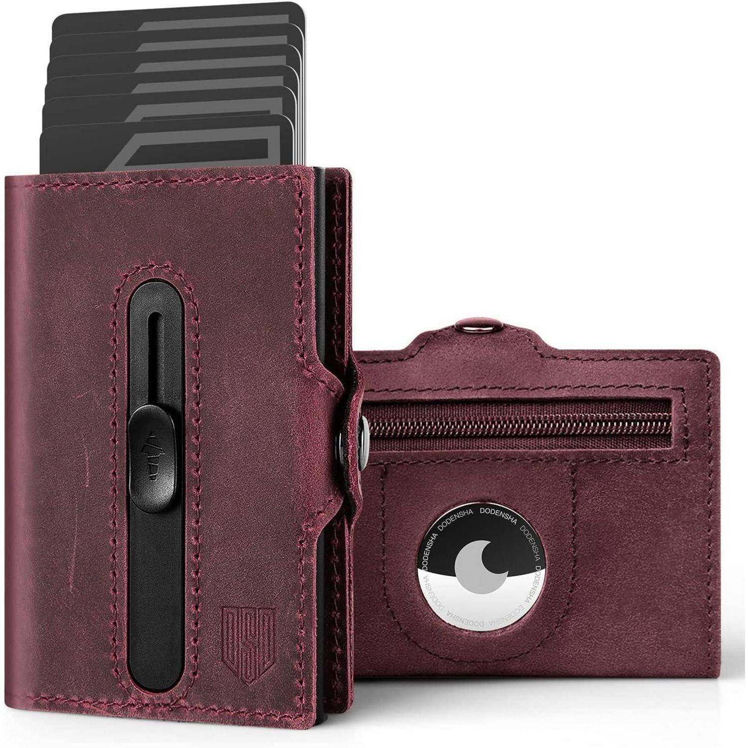 Kartenetui Airtag RFID Schutz Herren Portemonnaie Slim Wallet Münzfach