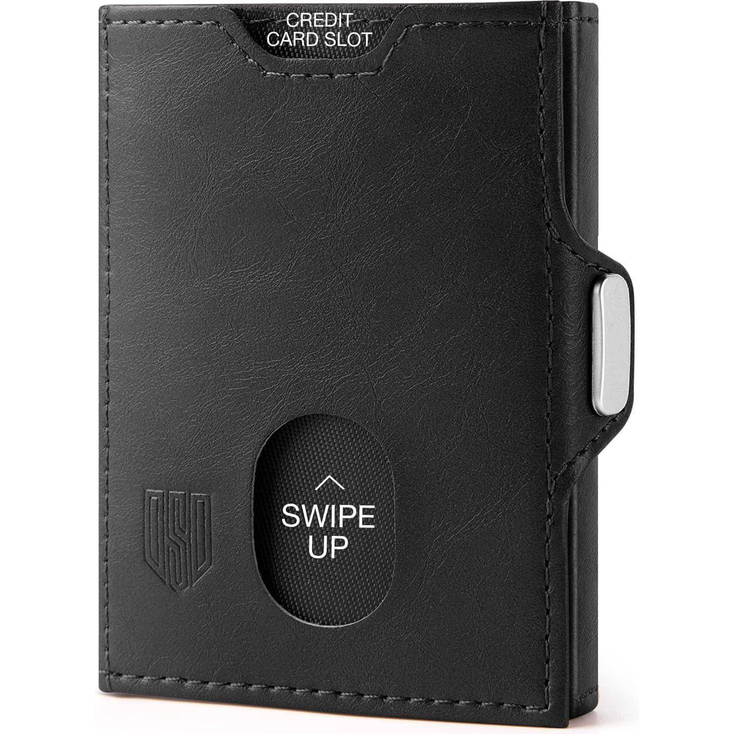 Mini Geldbörse mit Münzfach RFID-Schutz Portmonee Herren Slim Wallet