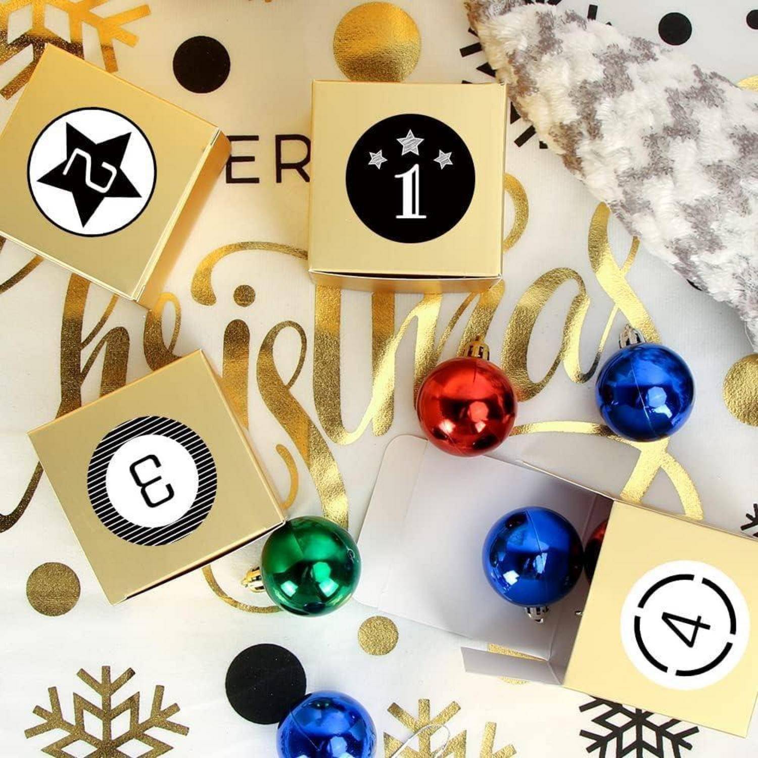 Adventskalender zum Befüllen 24 Schachteln DIY Geschenkboxen