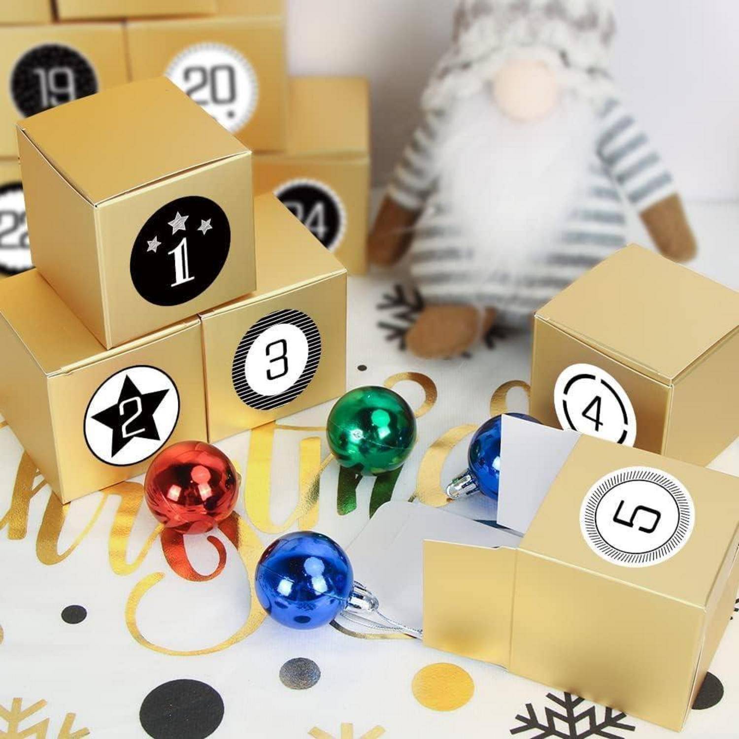 Adventskalender zum Befüllen 24 Schachteln DIY Geschenkboxen