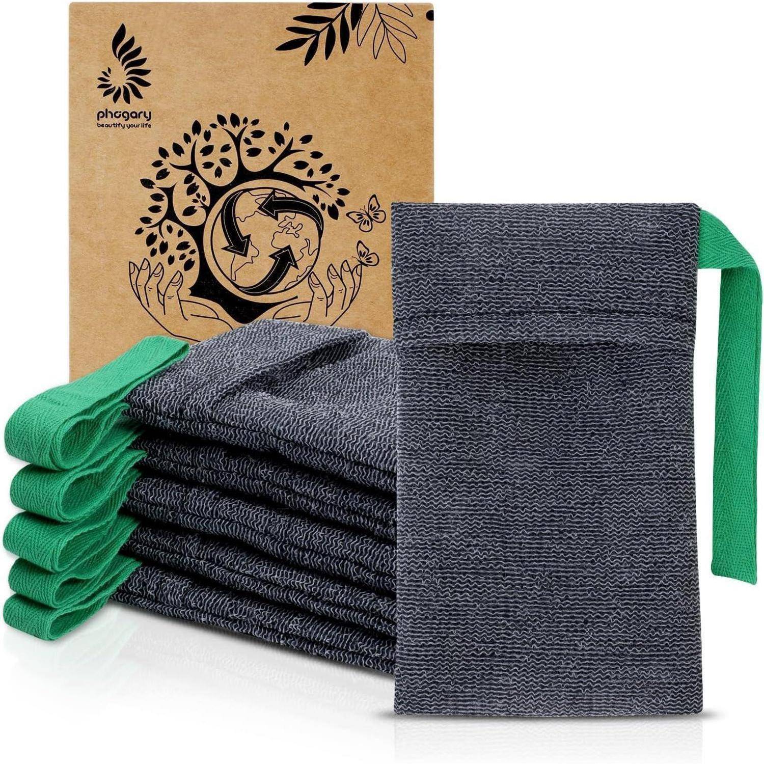 6er Pack Exfoliating Seifensack, Seifensäckchen Nylon, Premium