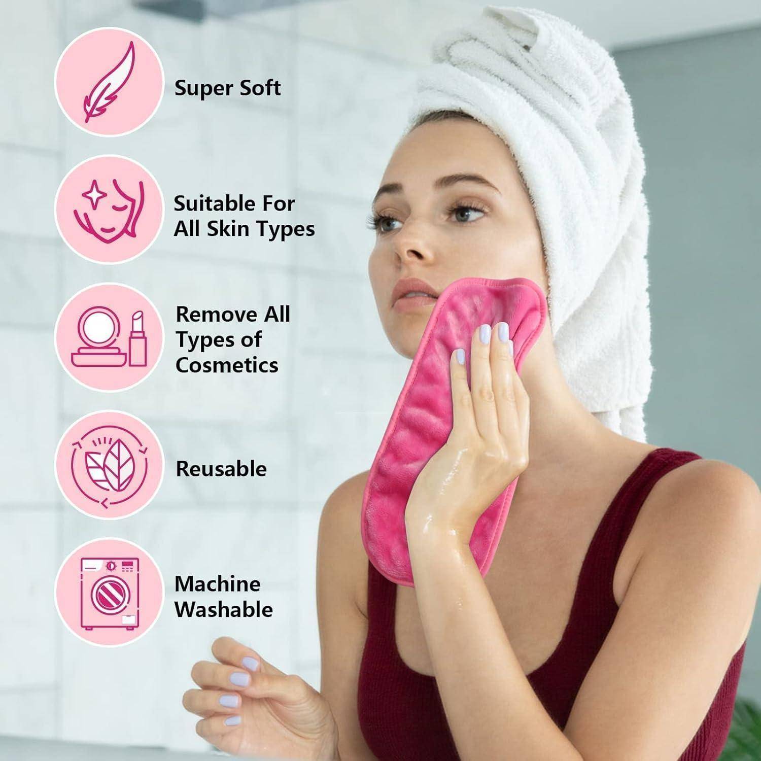 Makeup Entferner Tücher 4 Stück wiederverwendbare Mikrofaser
