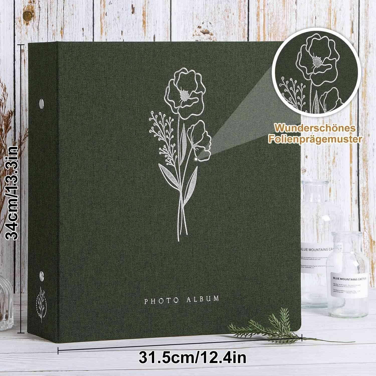 Fotoalbum 10x15 1000, Extra Großes XXL Leinen Einstecken Einsteckalbum