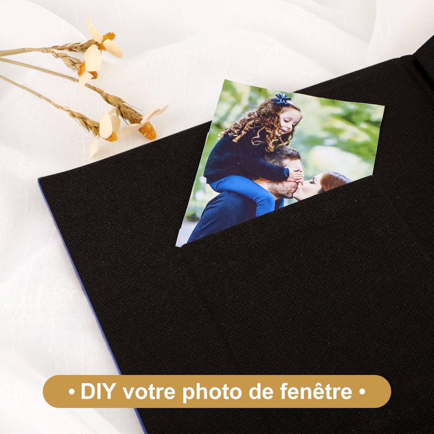 Fotobuch 1000 Fotos 10x15cm XXL Leinen Einsteckalbum Blau