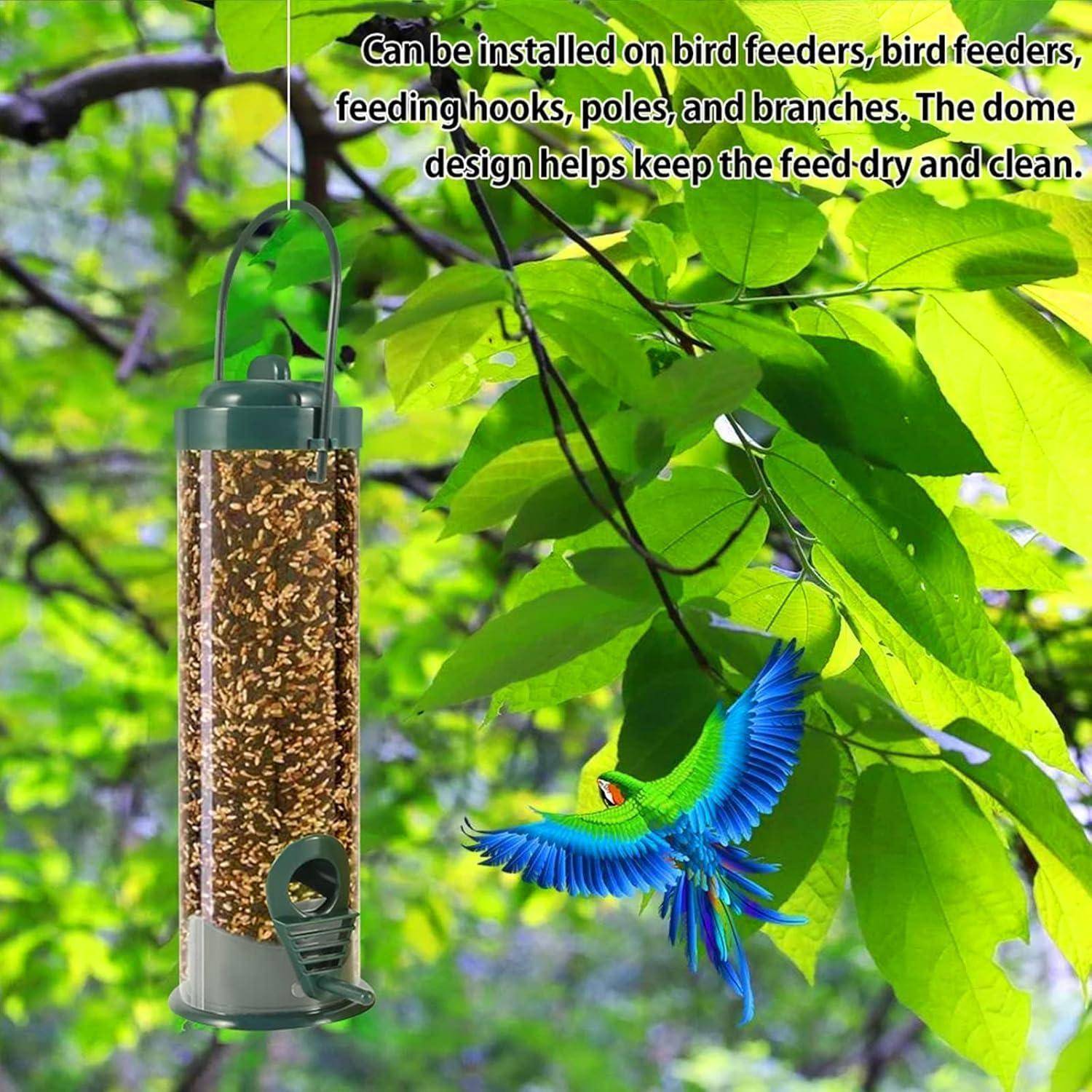 Vogelfutterautomat mit 2 Ports für Saatgutfütterung & Erdnussfütterung