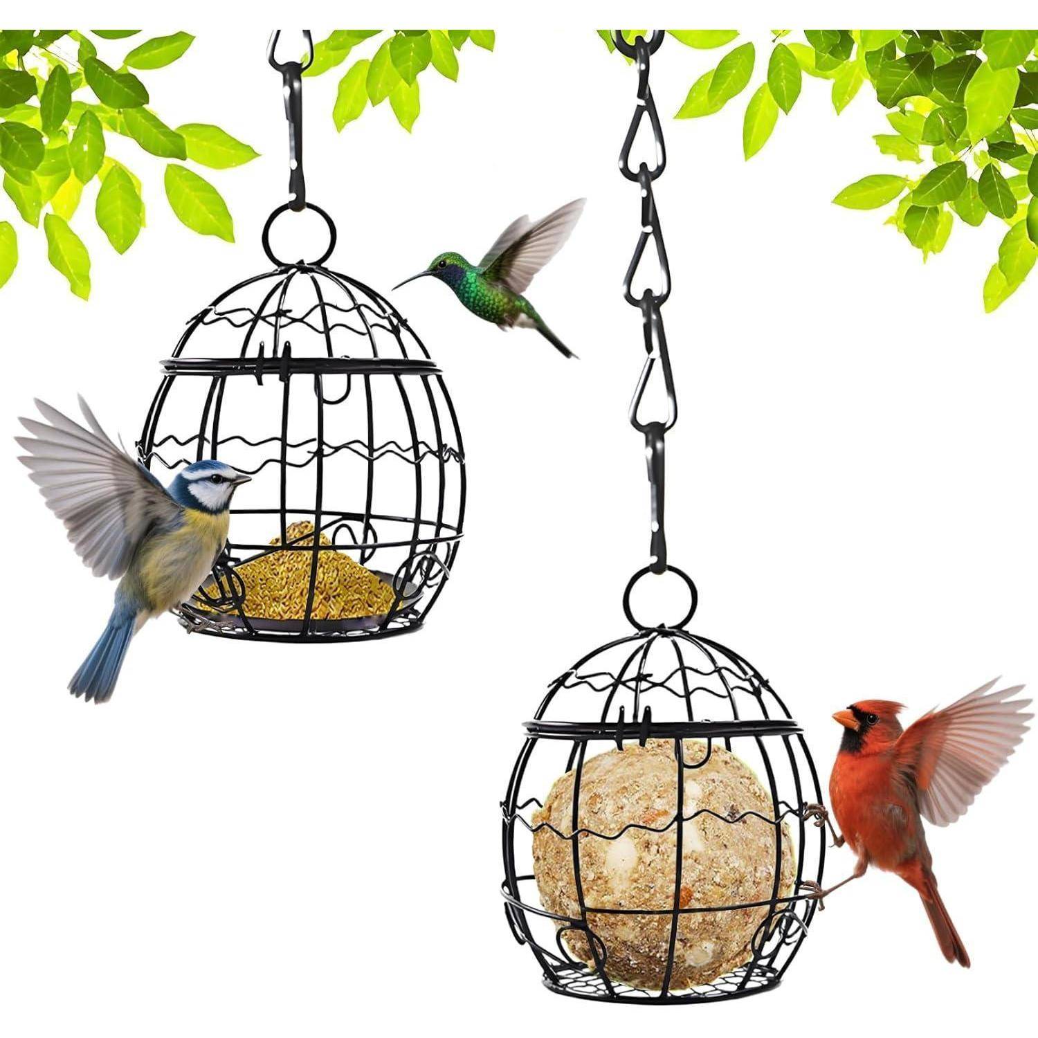 Futterspender Vögel Metallgeflecht Aufhängen - 2 Stück