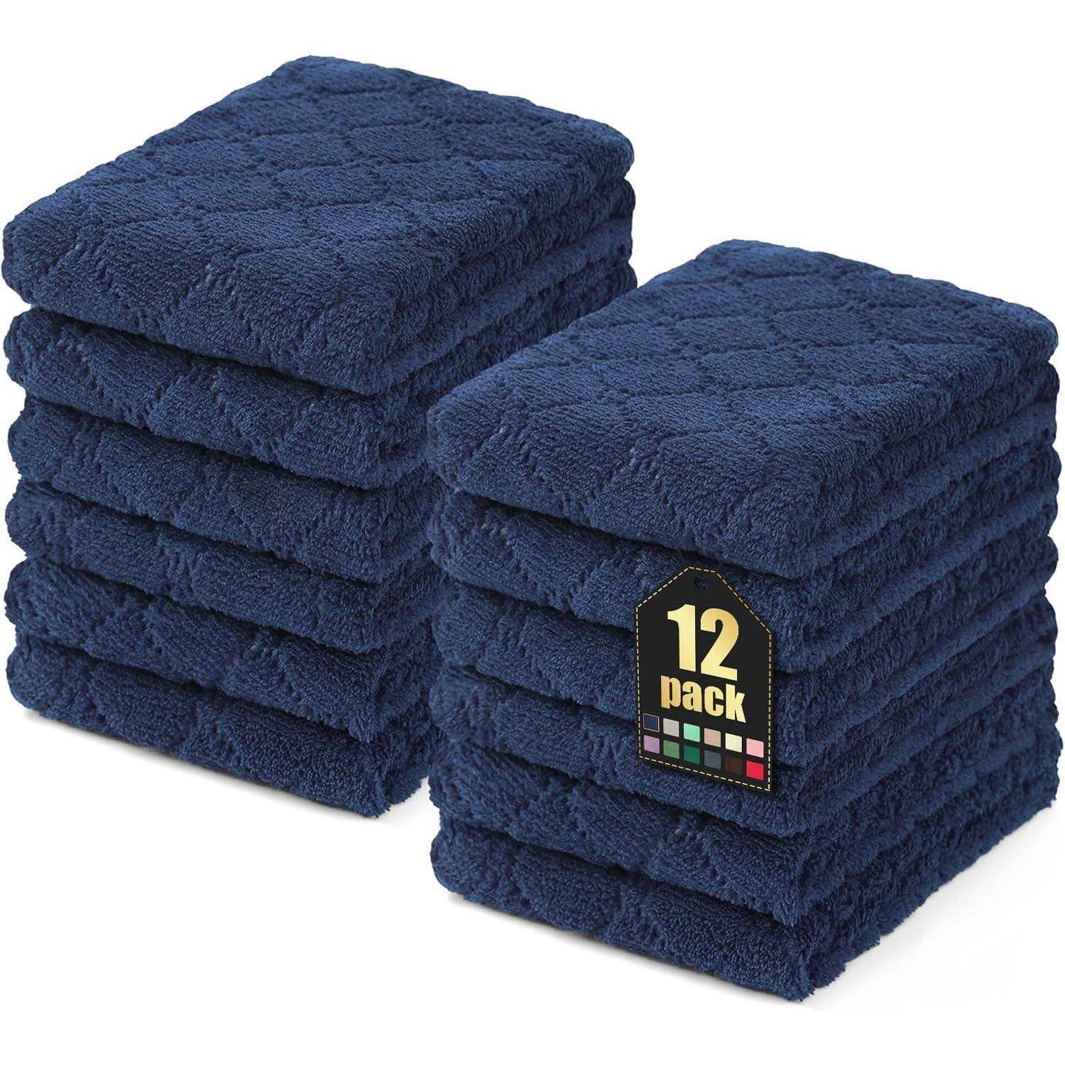 Mikrofasertücher 12er-Pack, 25x50 cm, Marineblau, Waschbar