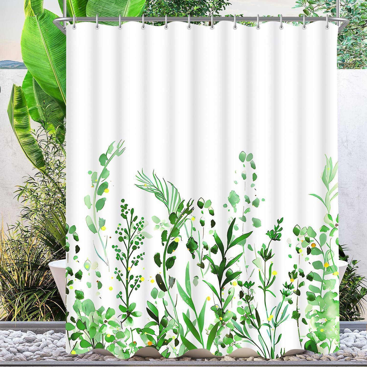 Duschvorhang Blumenmuster Antischimmel 200x200cm Wasserdicht Polyester