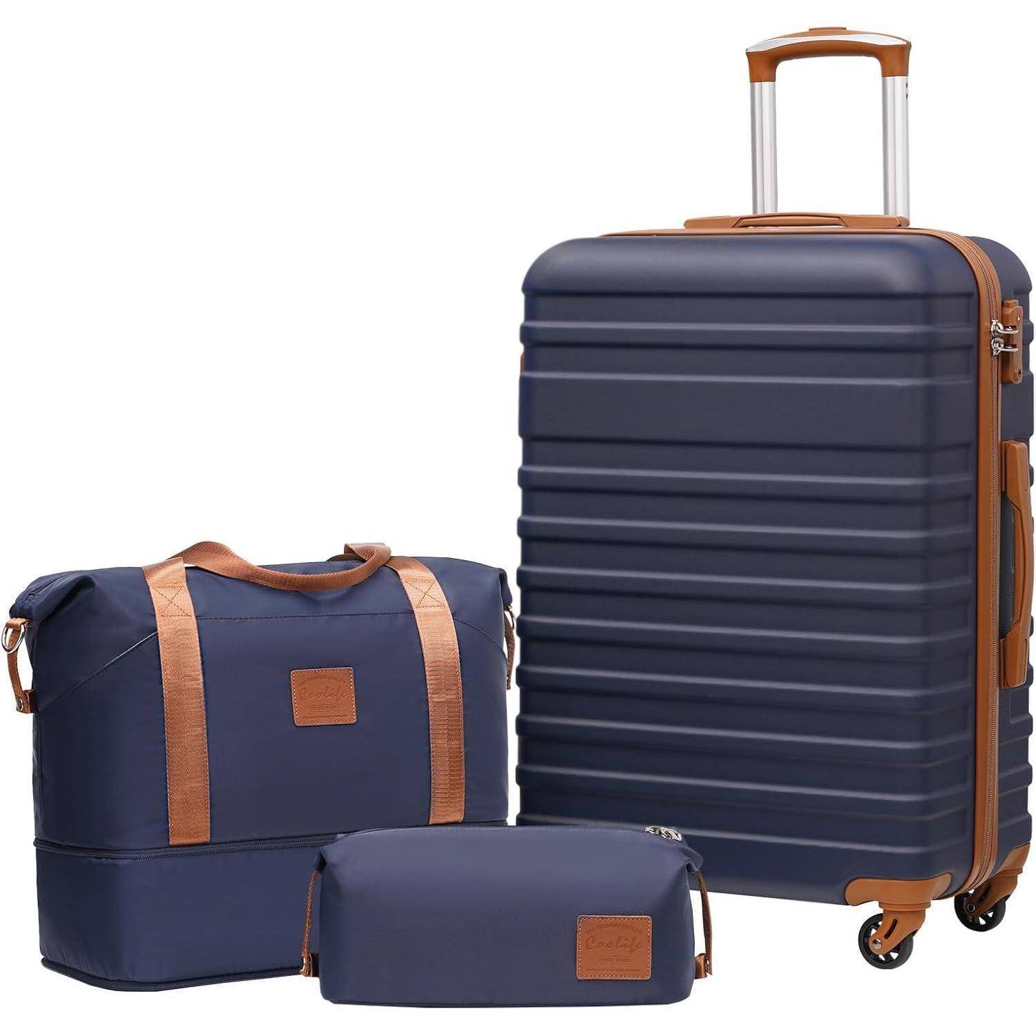 Koffer ABS Hartschale Trolley 4 Rollen TSA-Schloss Mittleres