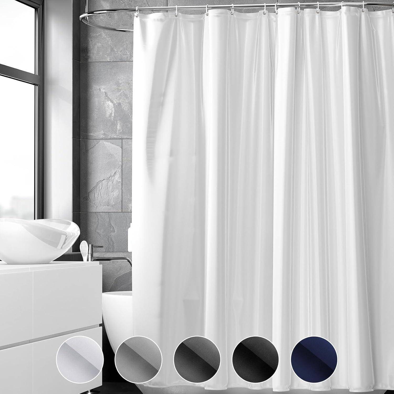 Duschvorhang Anti-Schimmel PVC 180x180 cm Waschbar Wasserabweisend