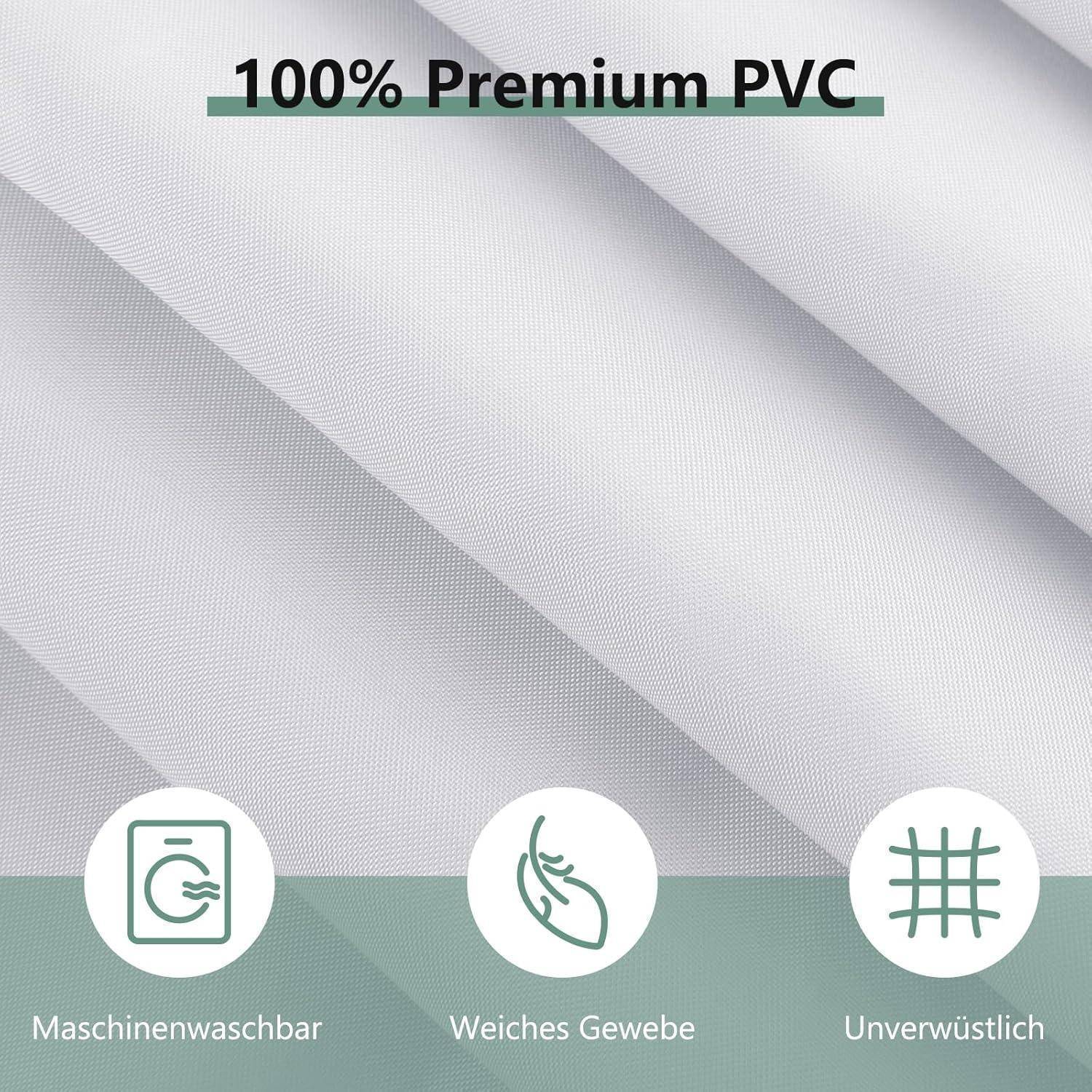 Duschvorhang Anti-Schimmel PVC 180x180 cm Waschbar Wasserabweisend
