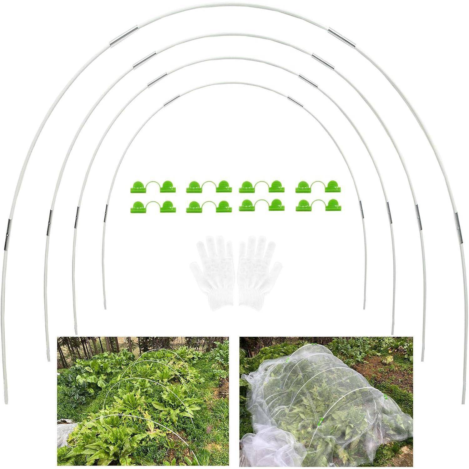 Gewächshausreifen Fiberglas 20 Stk. Hoops Folientunnel Bögen Hochbeet