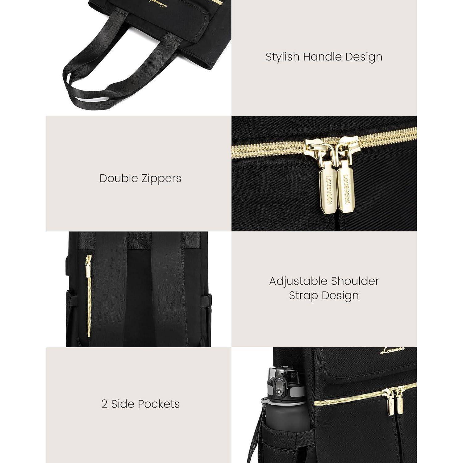 Rucksack Damen Klein Cityrucksack Handtasche 2 in 1 USB Ladeanschluss