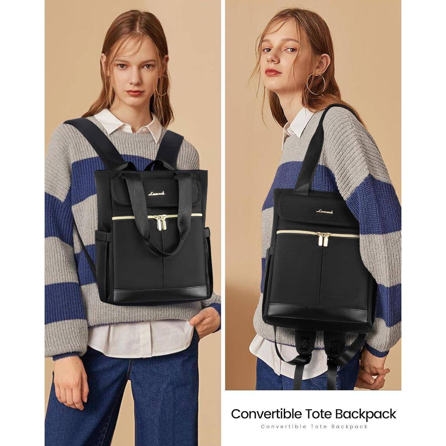 Rucksack Damen Klein Cityrucksack Handtasche 2 in 1 USB Ladeanschluss