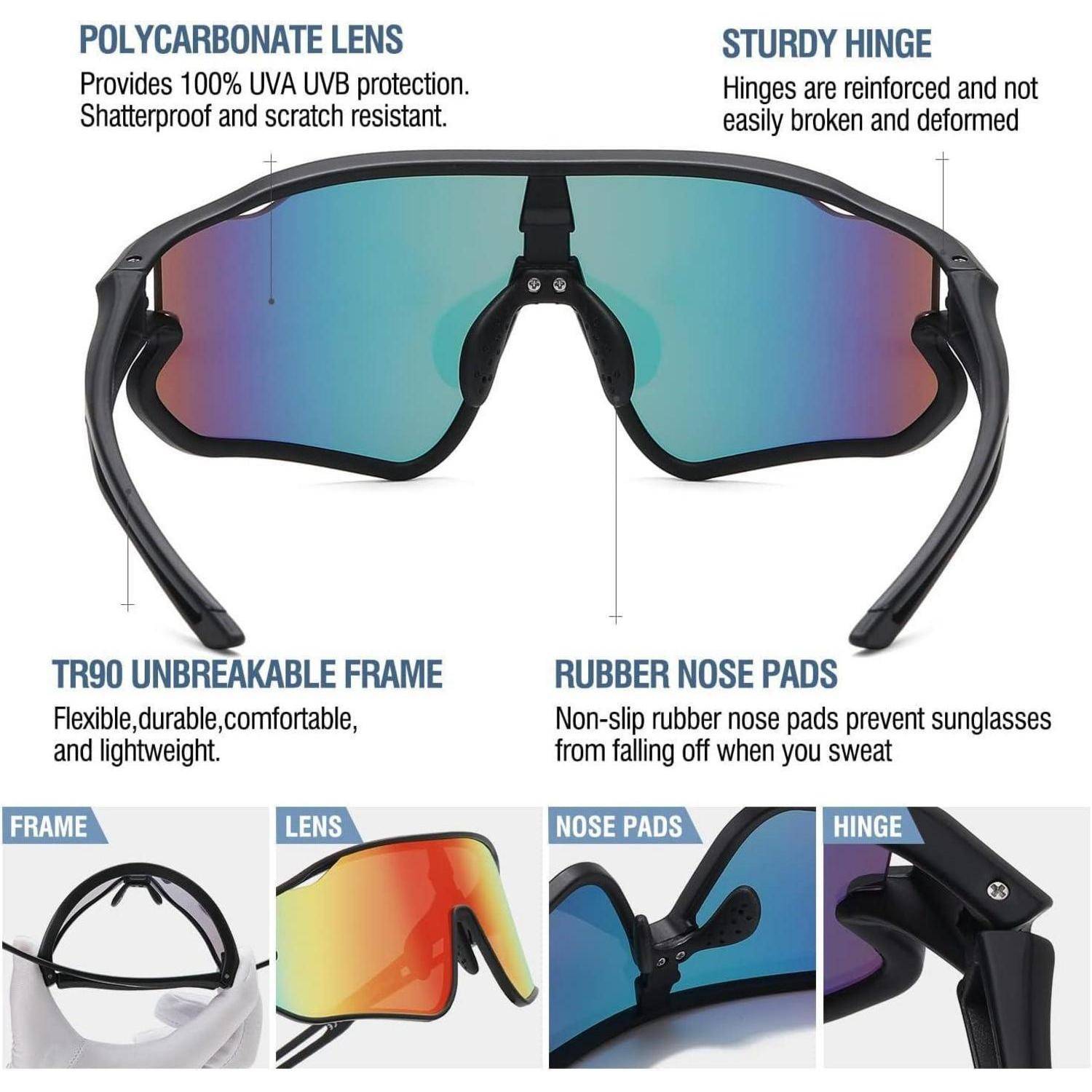 Kinder Sonnenbrille TR90 Rahmen UV400 Sport Radfahren Sonnenbrillen