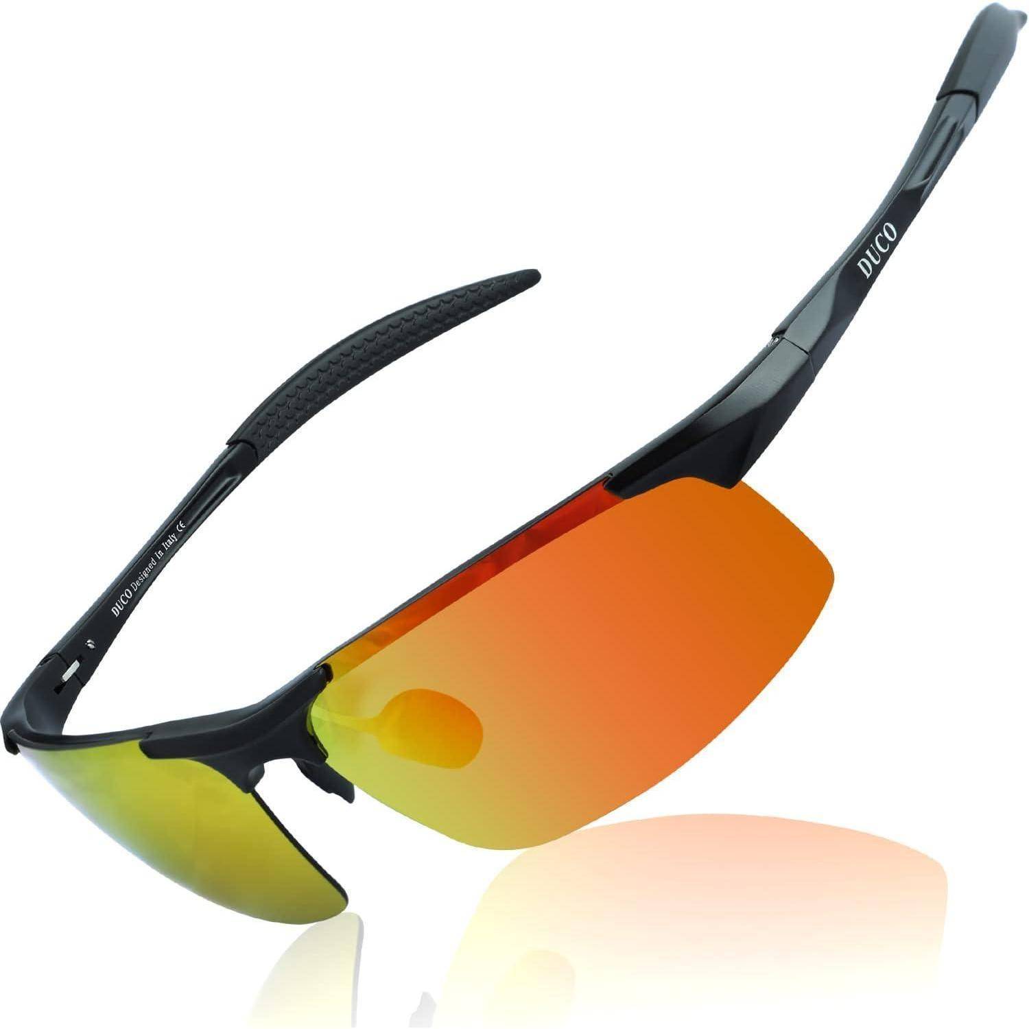 Herren Sportbrille Polarisierte Sonnenbrille Al-Mg Metallrahmen UV400