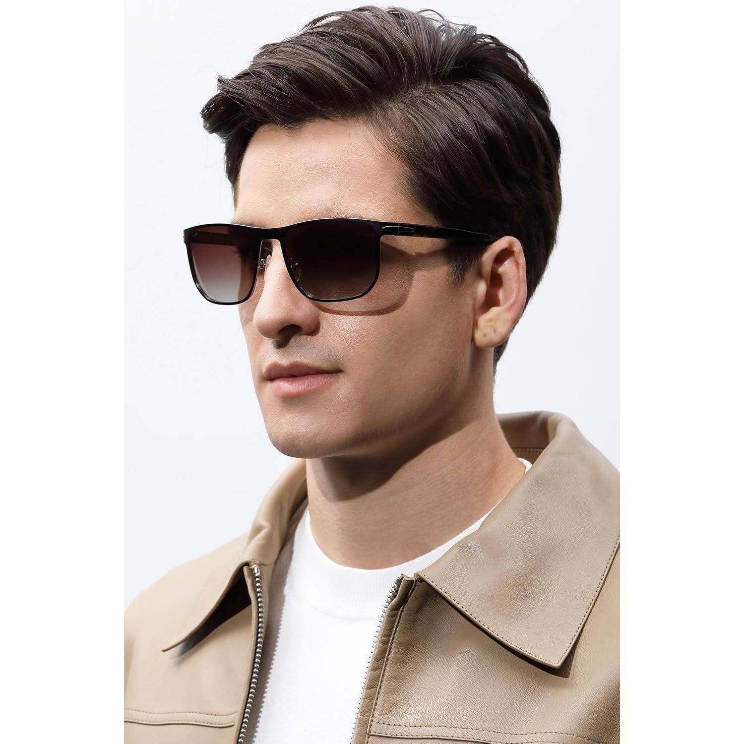 Herren Sonnenbrille Polarisierte UV400 Schutz Metallrahmen Sport
