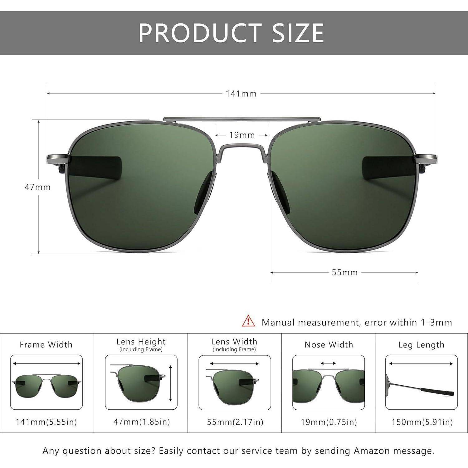 Herren Militär Polarisierte Sonnenbrille Pilot Style mit