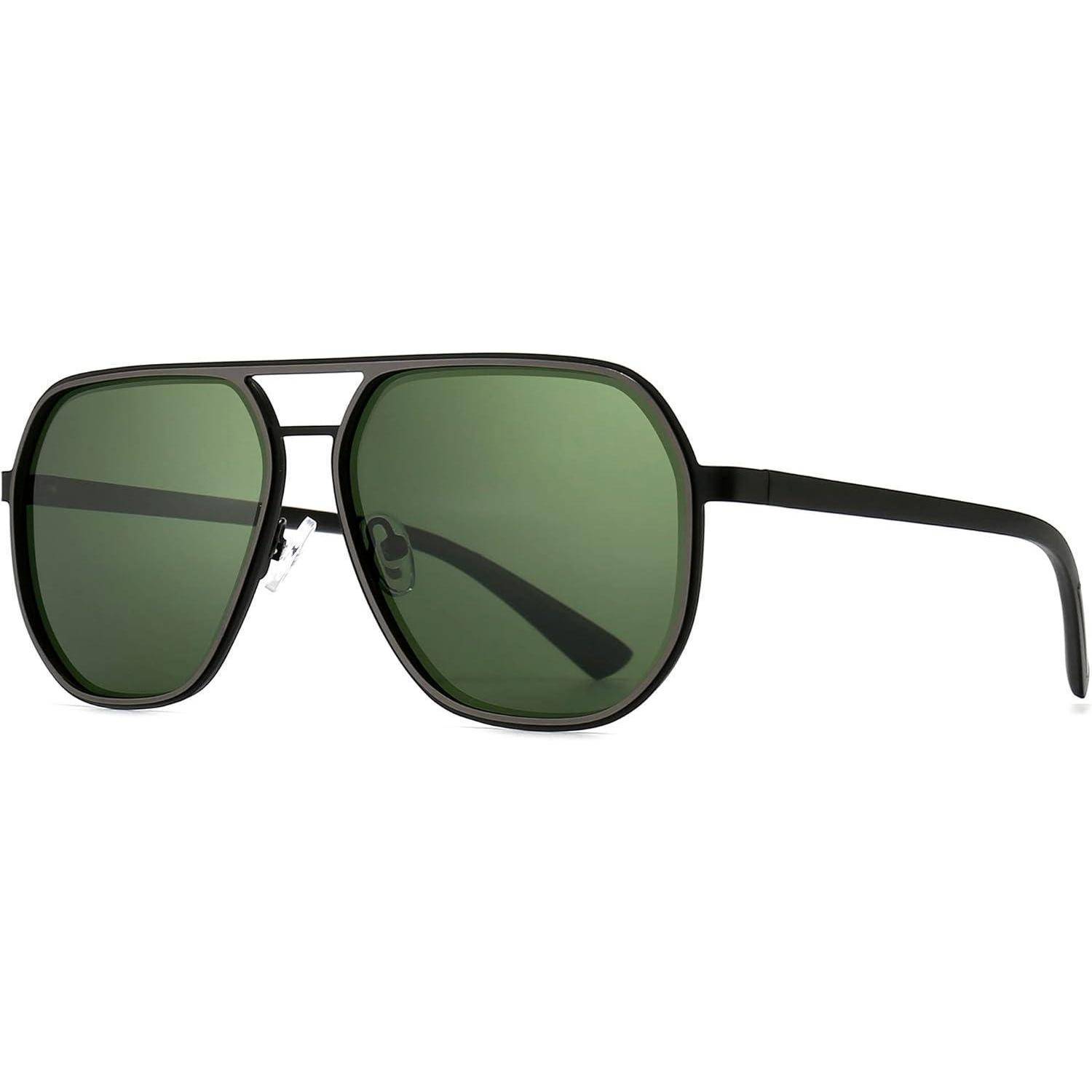 Polygon Sonnenbrille Herren polarisiert quadratisch Retro Pilot UV400