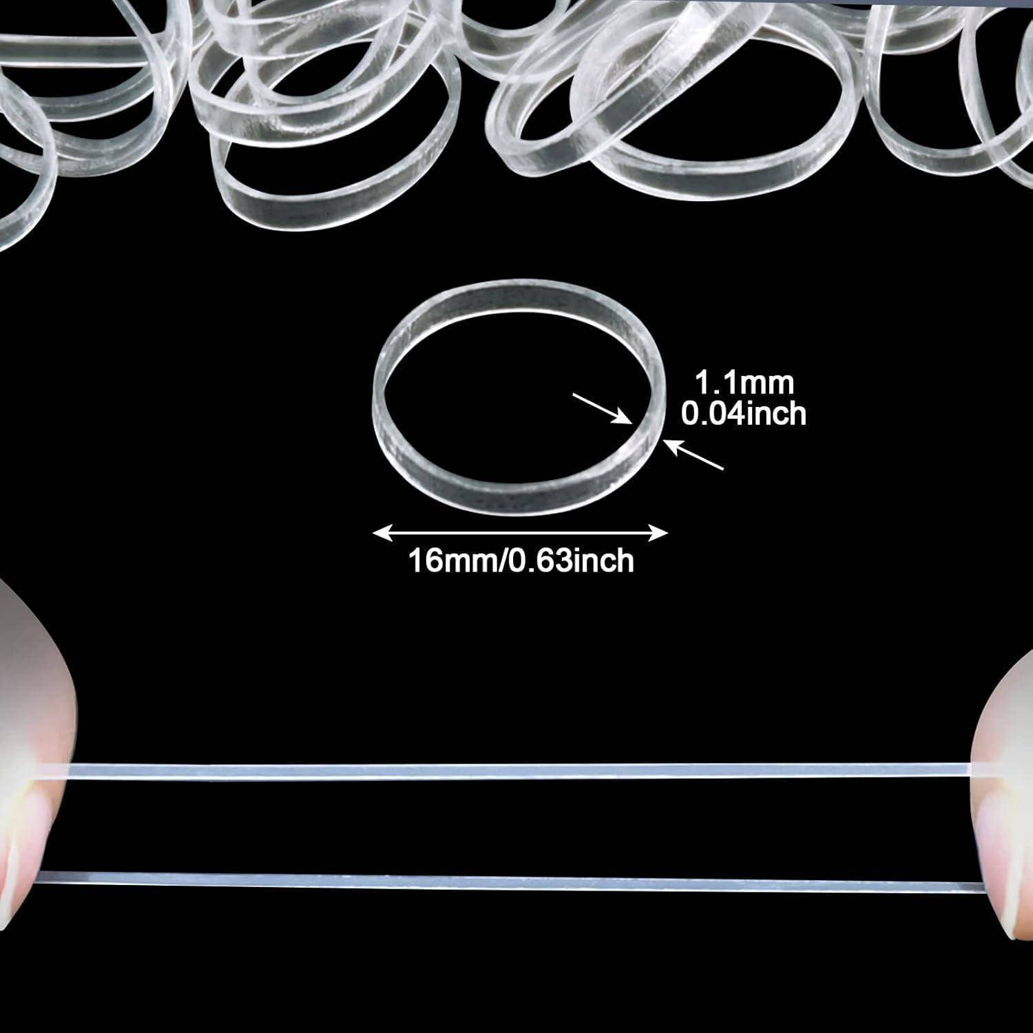 1000 Stück Transparente Elastische Mini Haargummis Mädchen Zöpfe