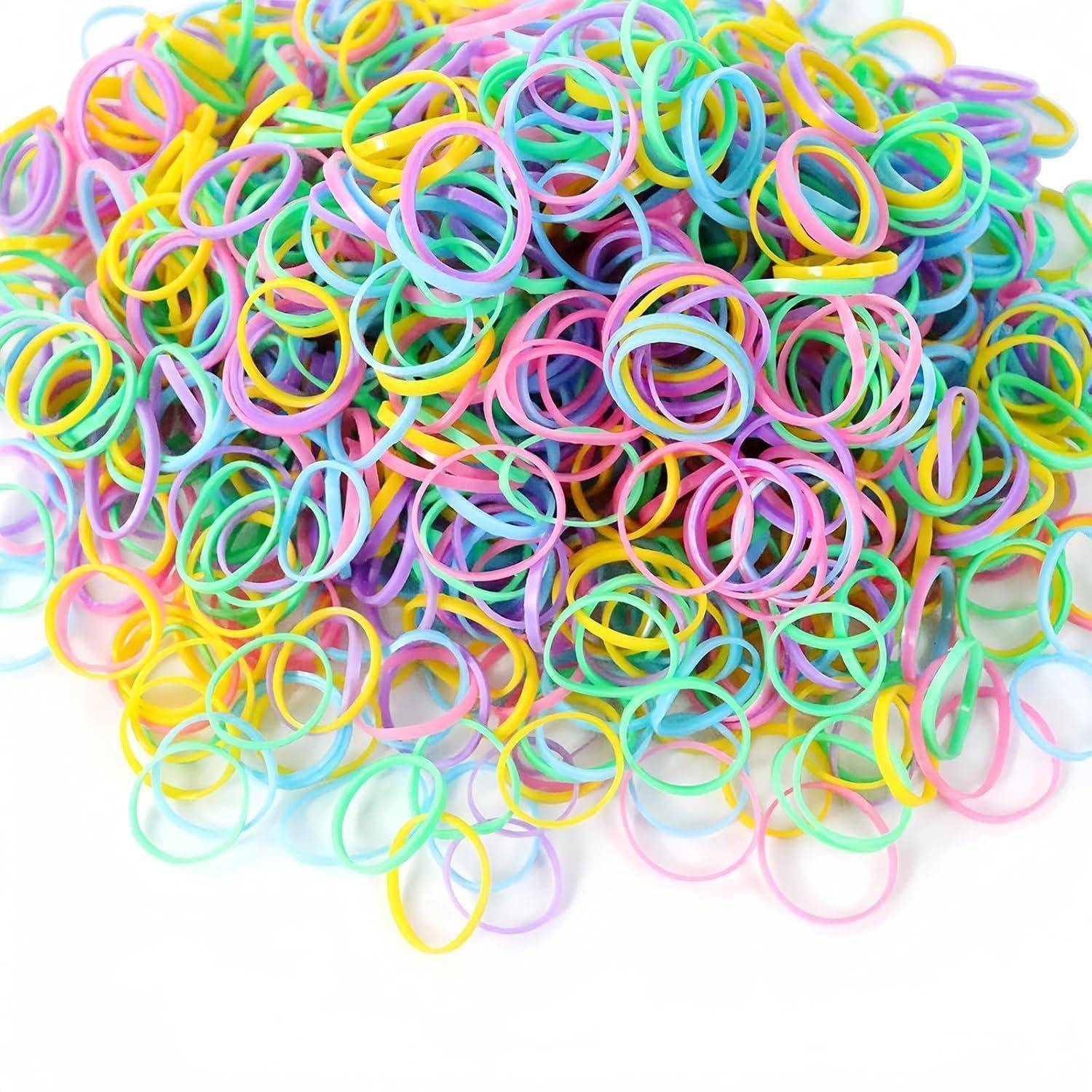 Mini Haargummis 1000 Stück Mädchen Elastic Hair Ties Haarband