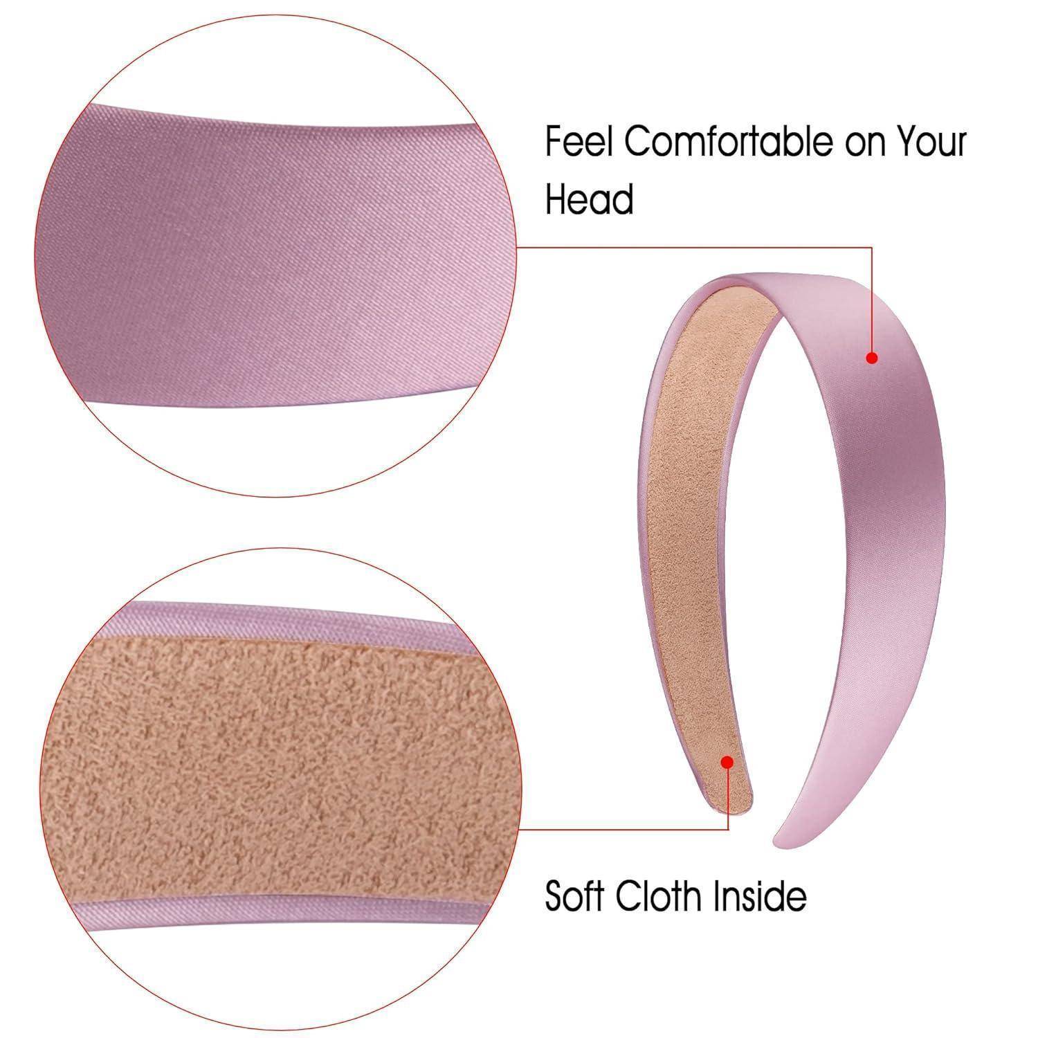 12er Set Satin Haarreifen 3cm breit in 12 Farben, DIY Stirnbänder für