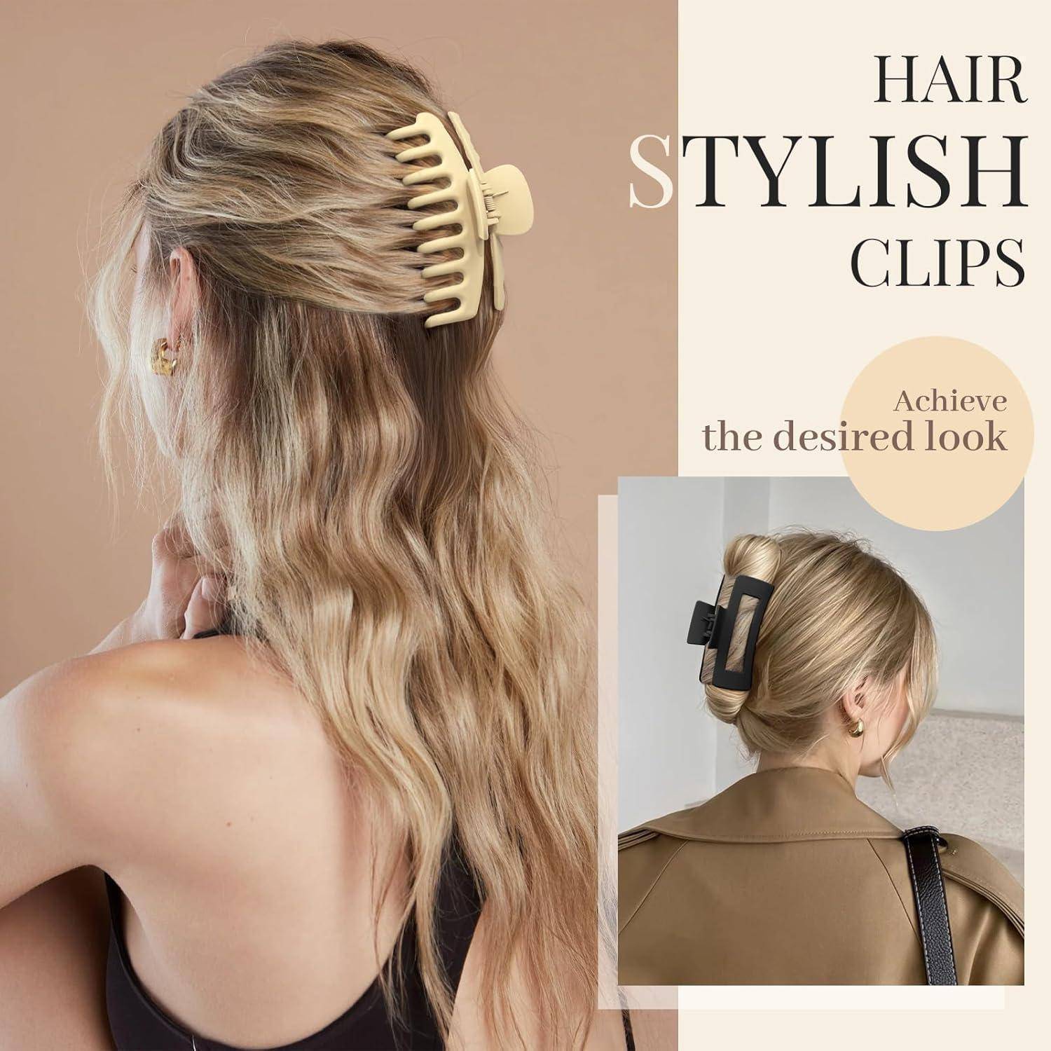8 Stück Große Haarspangen Damen Rutschfestes Haarstyling Zubehör