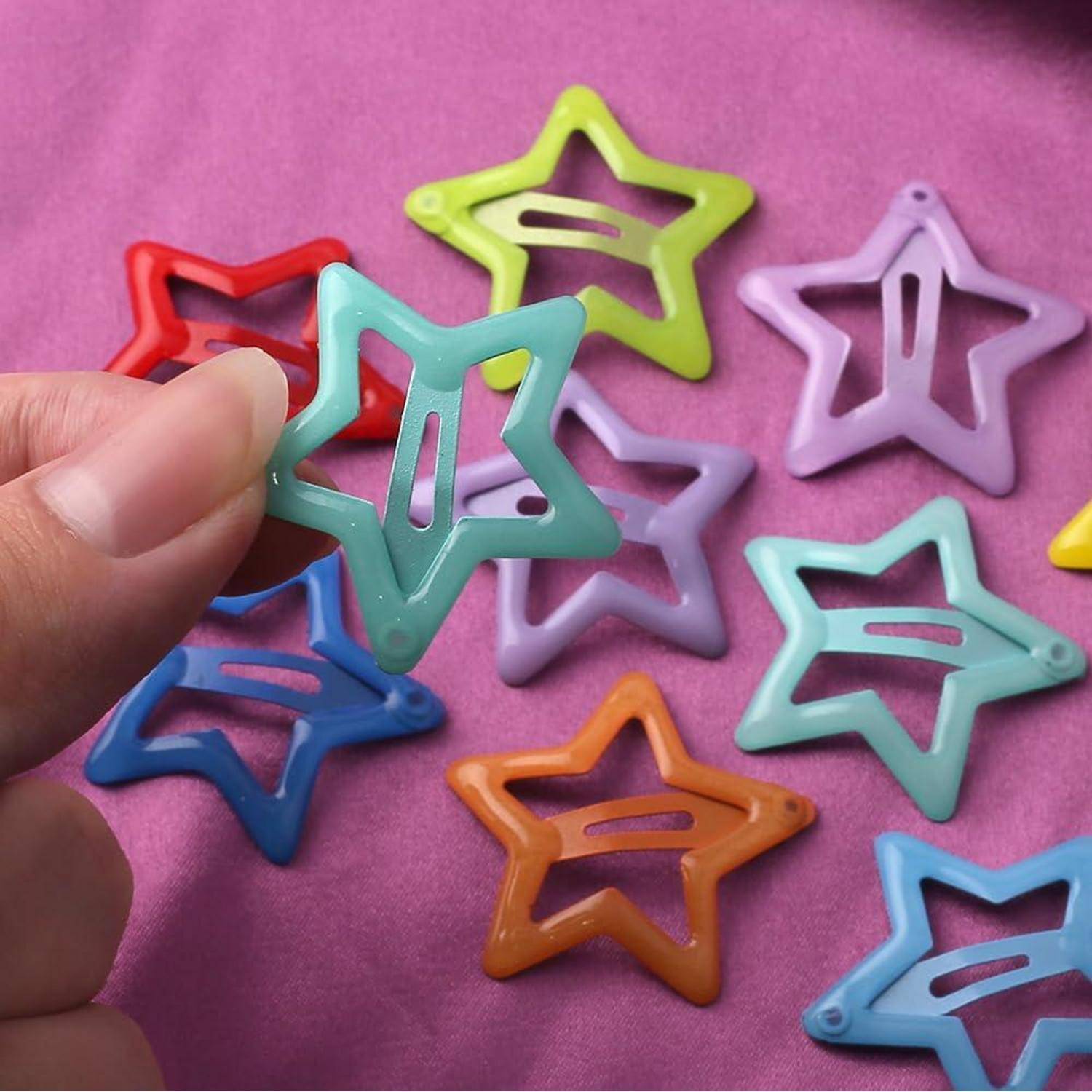 Bunte Leuchtende Stern Haarspangen 10 Stück Glow in the Dark
