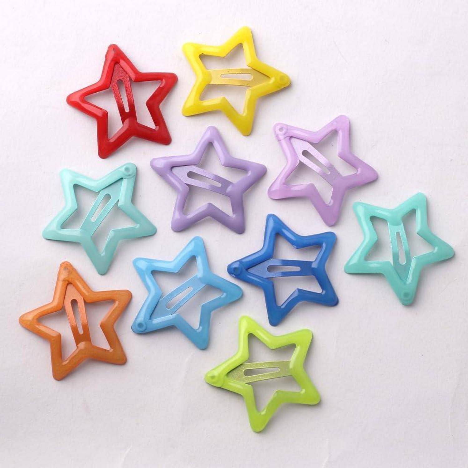 Bunte Leuchtende Stern Haarspangen 10 Stück Glow in the Dark