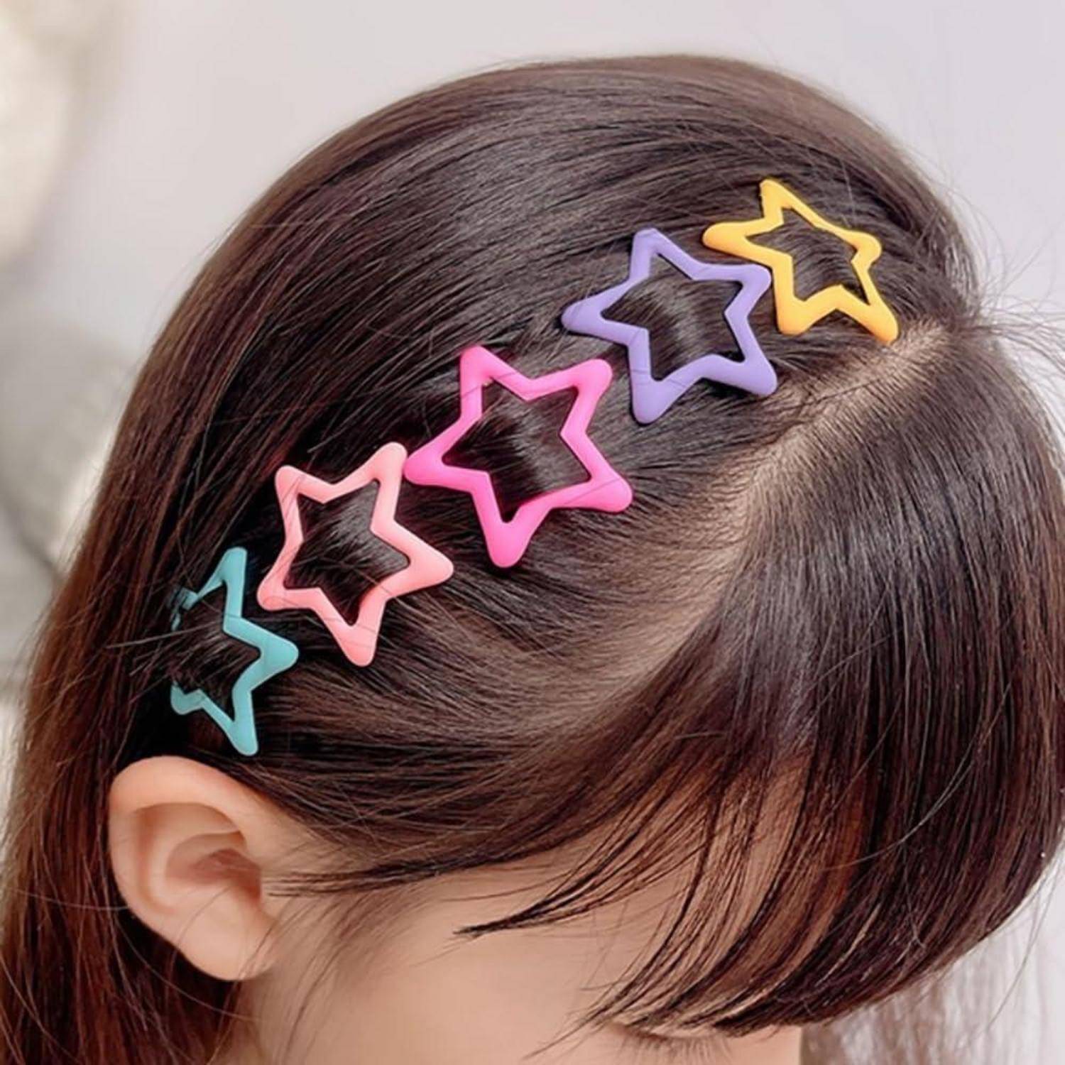 Bunte Leuchtende Stern Haarspangen 10 Stück Glow in the Dark