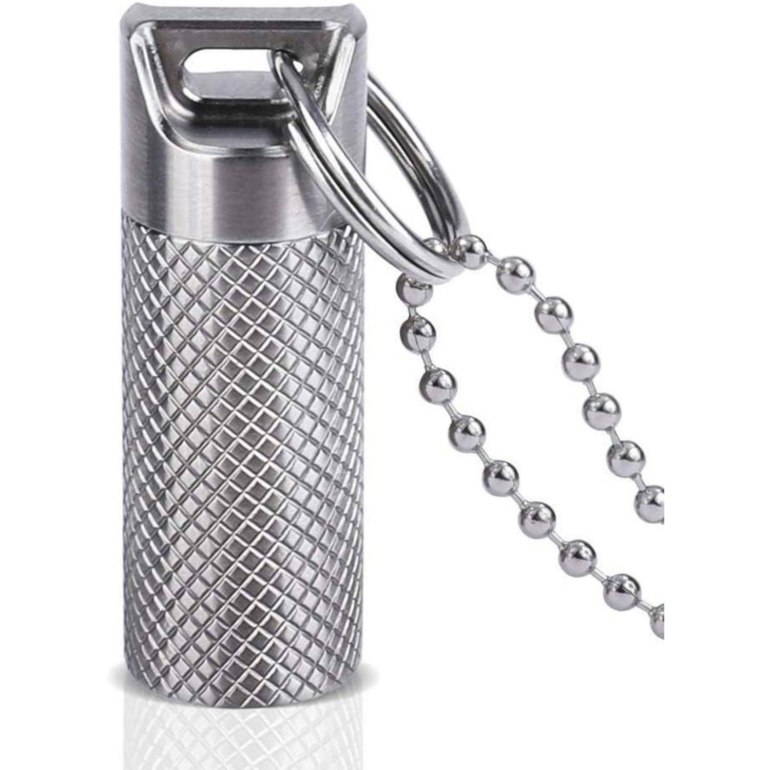 Mini Titan Pillendose Schlüsselanhänger wasserdicht für