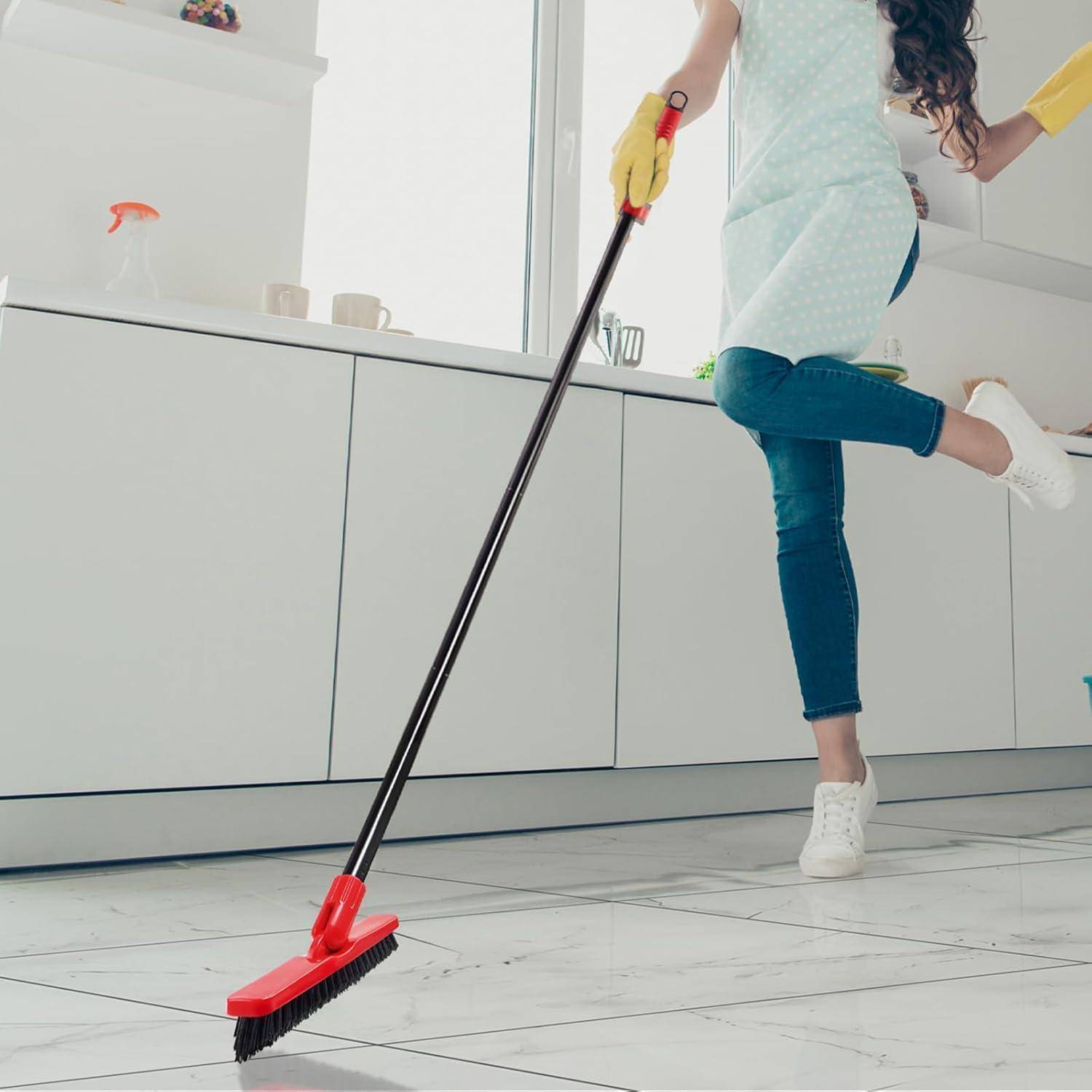 V-förmige Fugenbürste 132cm Lang Bodenschrubber mit Steifen Bürsten