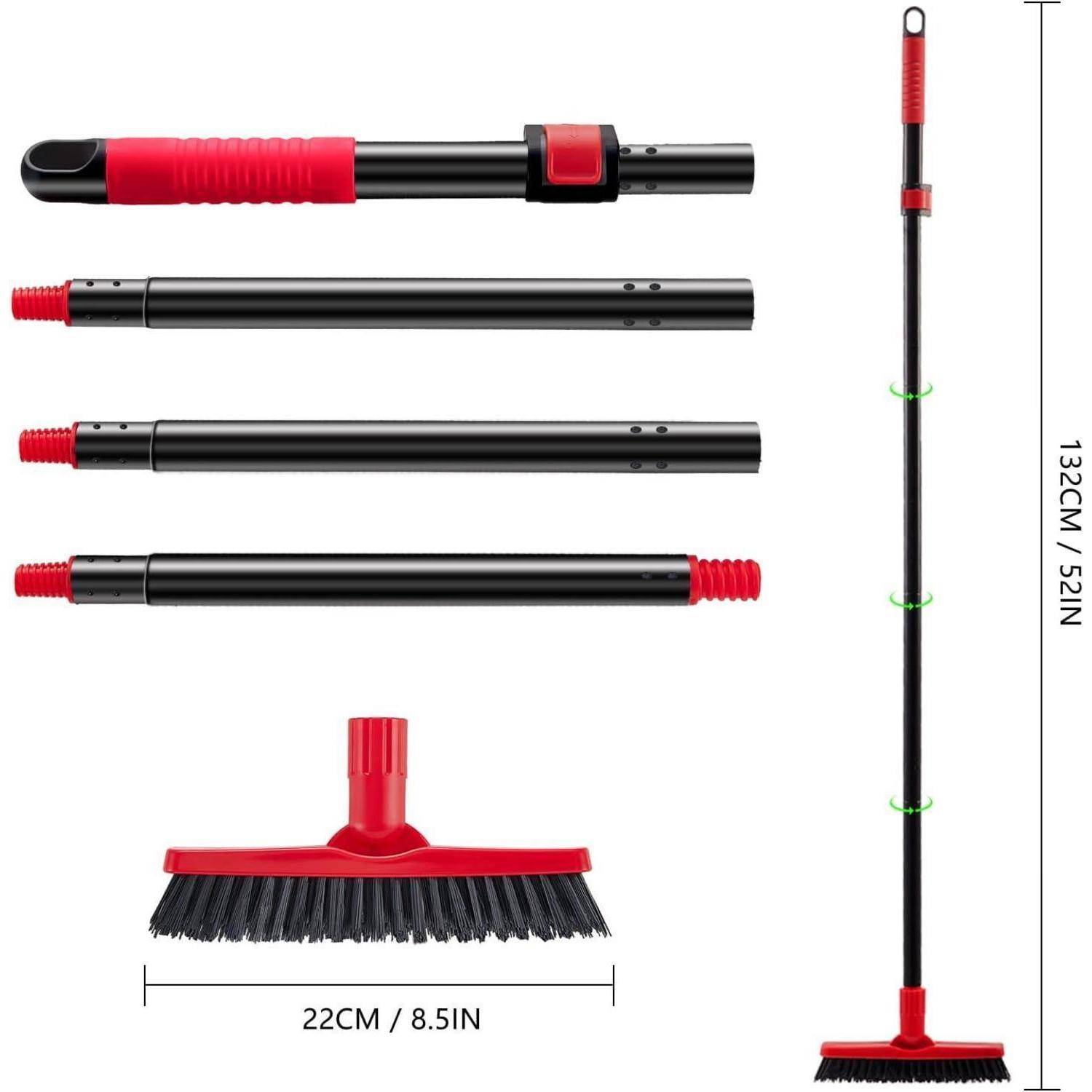 V-förmige Fugenbürste 132cm Lang Bodenschrubber mit Steifen Bürsten