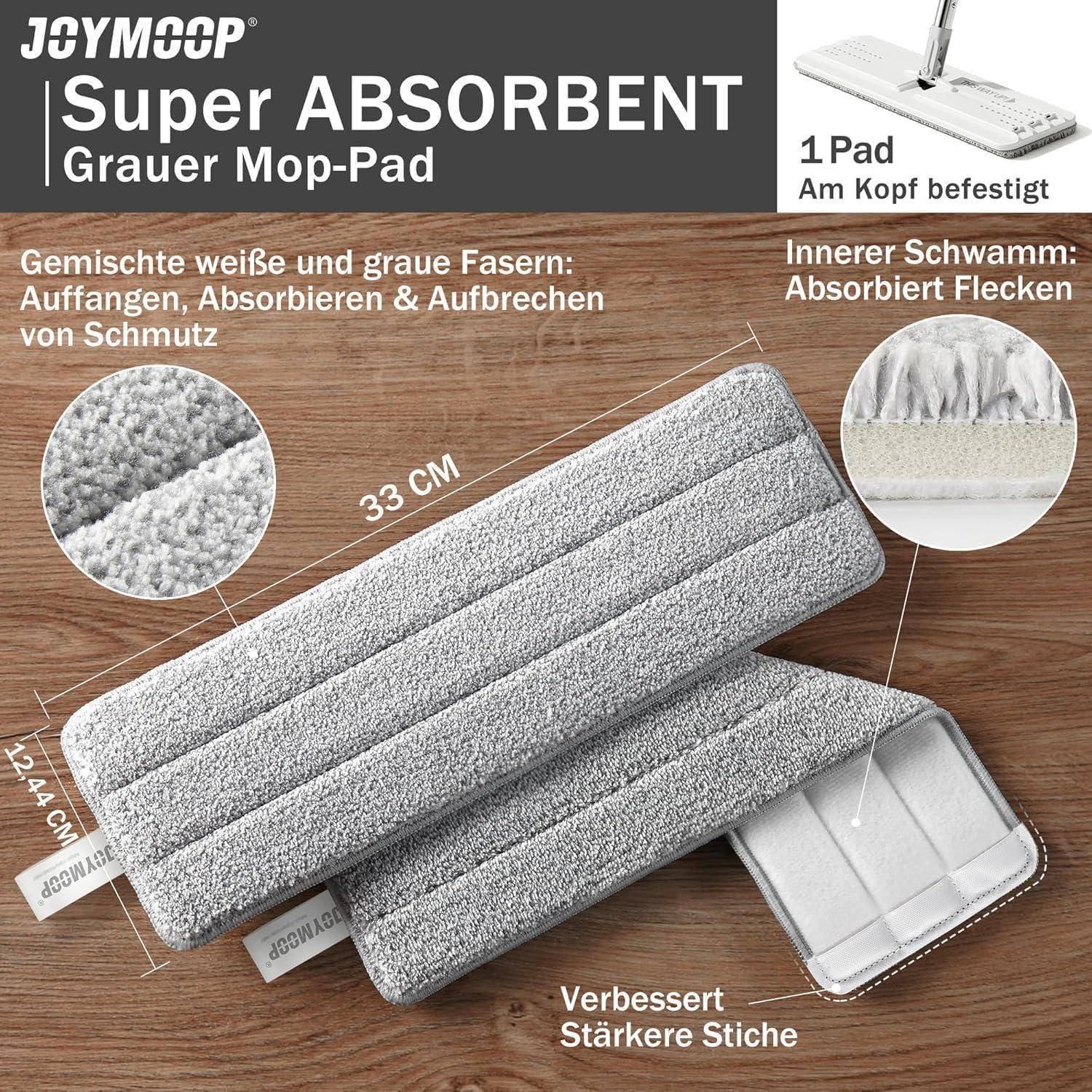 Bodenwischer Mikrofaser Mops Staub Nass Flacher Wischmopp waschbaren