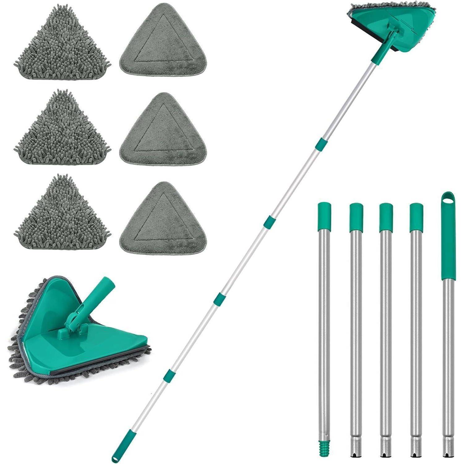 Bodenwischer Wischmopp 200CM Lang Griff 3-In-1 Mop 6 Ersatz Pads