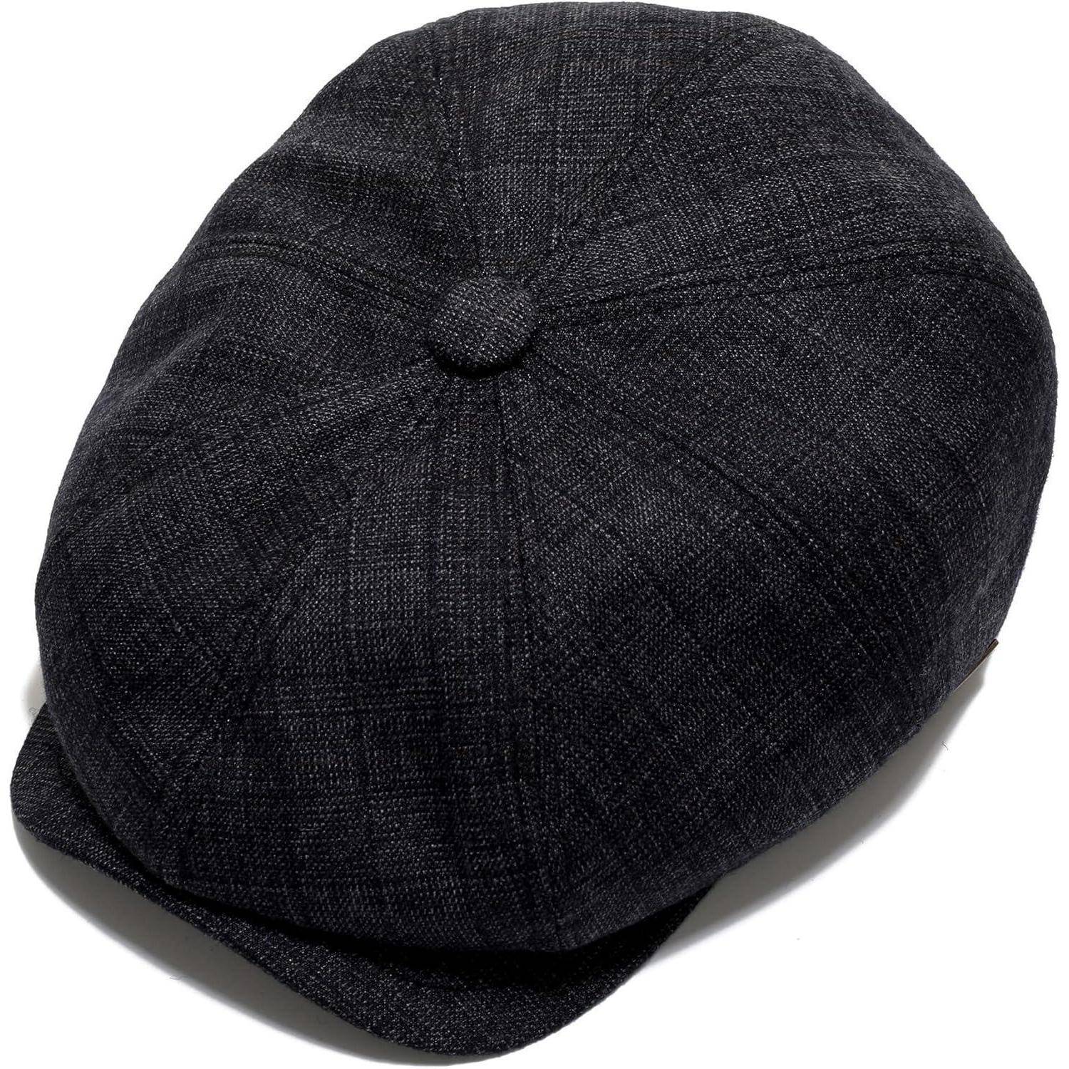Schiebermütze Herren Flatcap Newsboy Einheitsgröße Marineblau