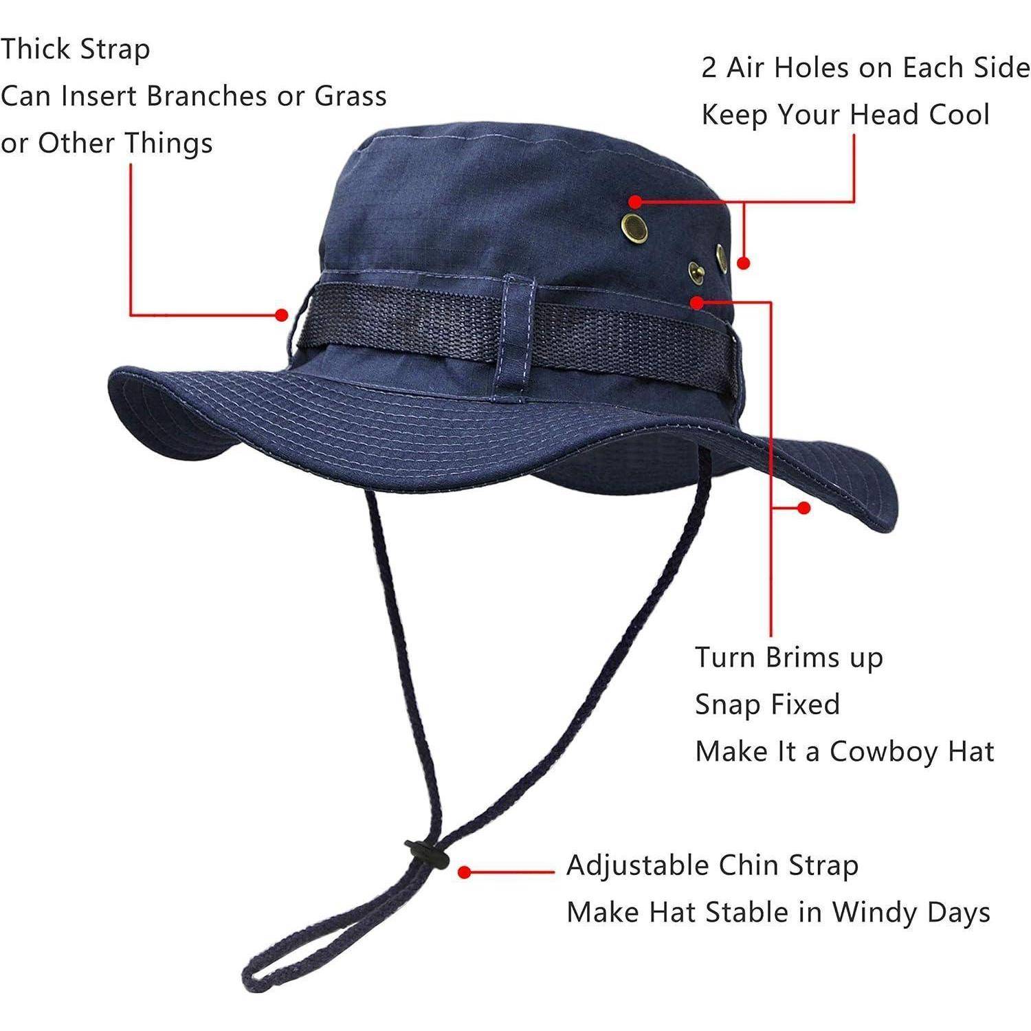Sonnenhut Buschhut Krempe Angeln Jagd Camping M Dunkelblau