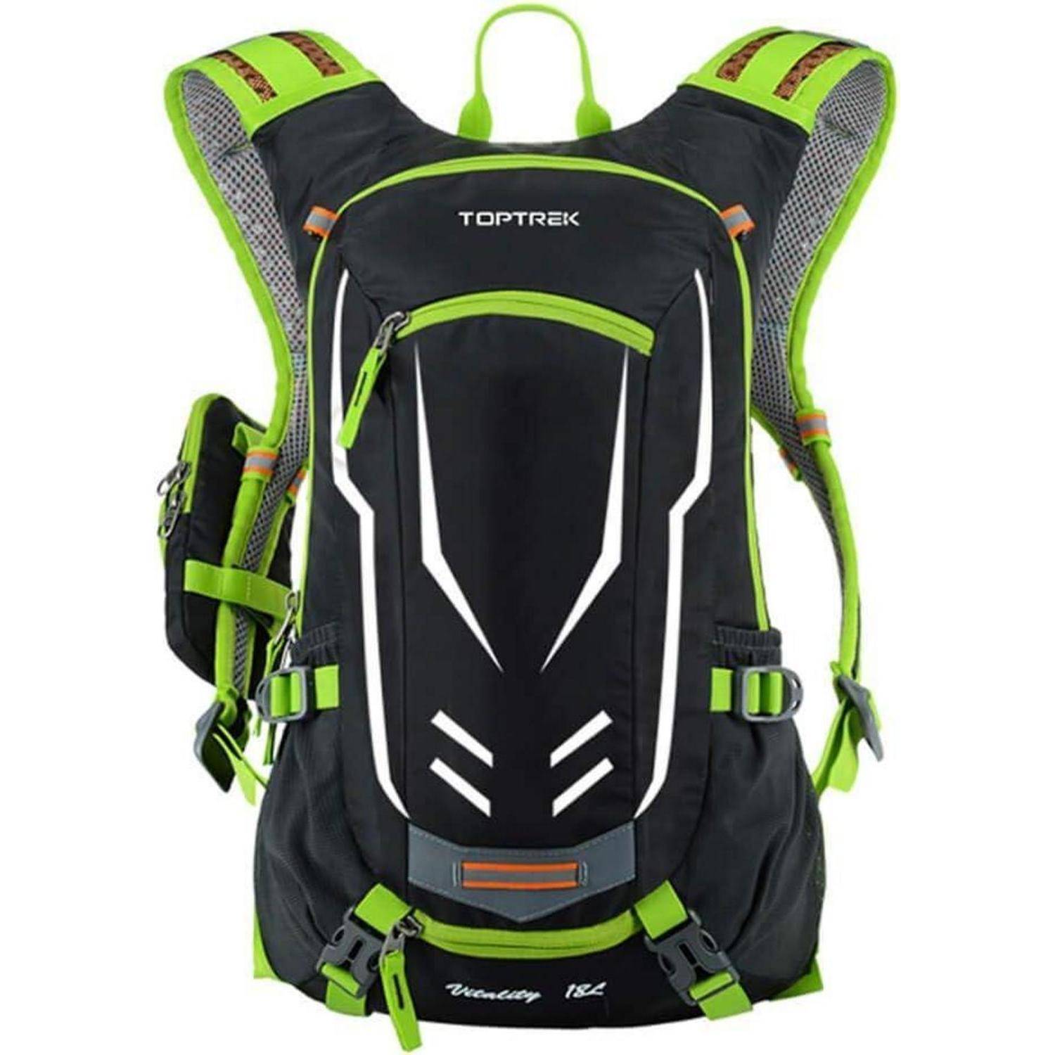 Fahrradrucksack 18L Trinkrucksack Regenschutz MTB Grün