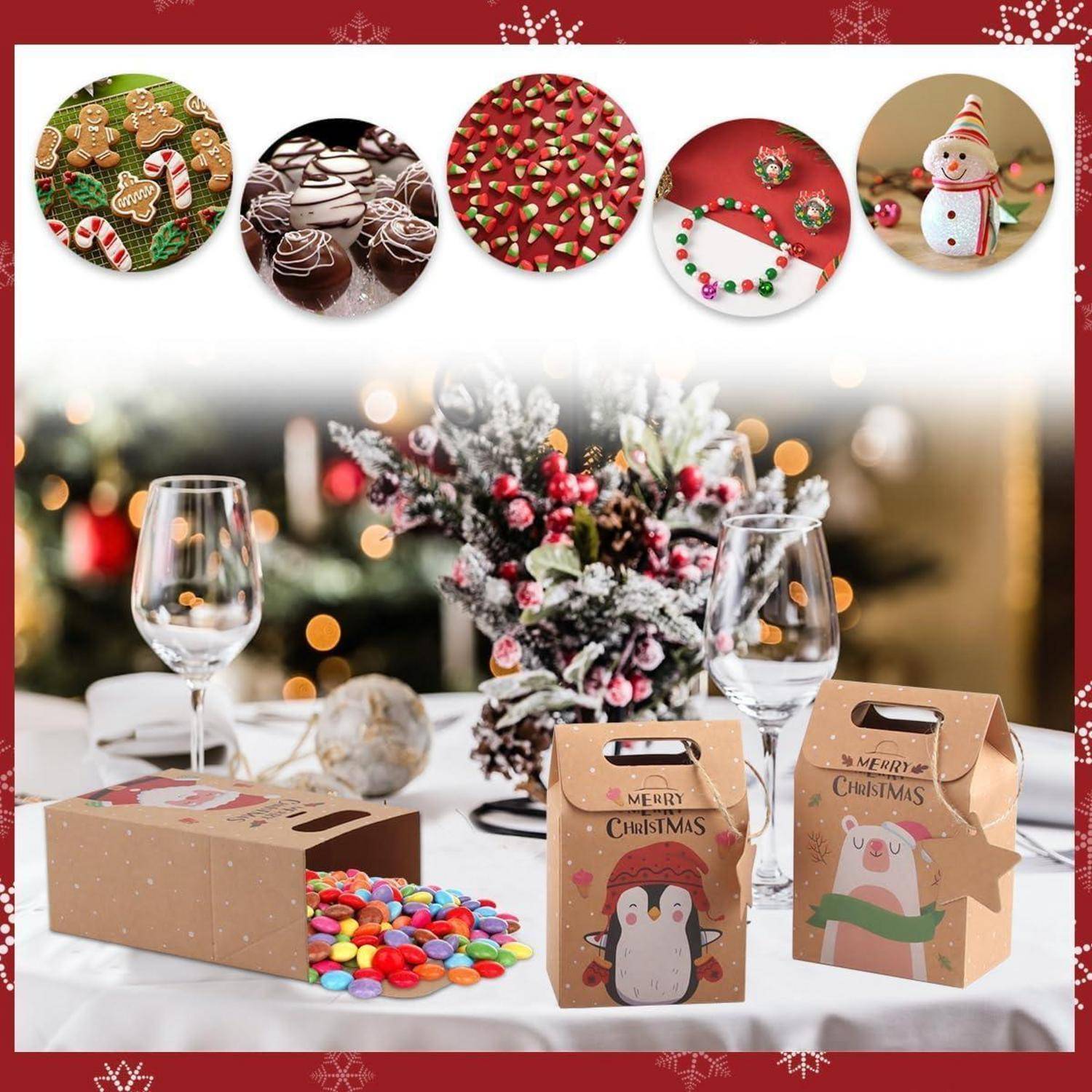 Adventskalender zum Befüllen 24 Kraft Geschenkboxen mit 24 Anhängern
