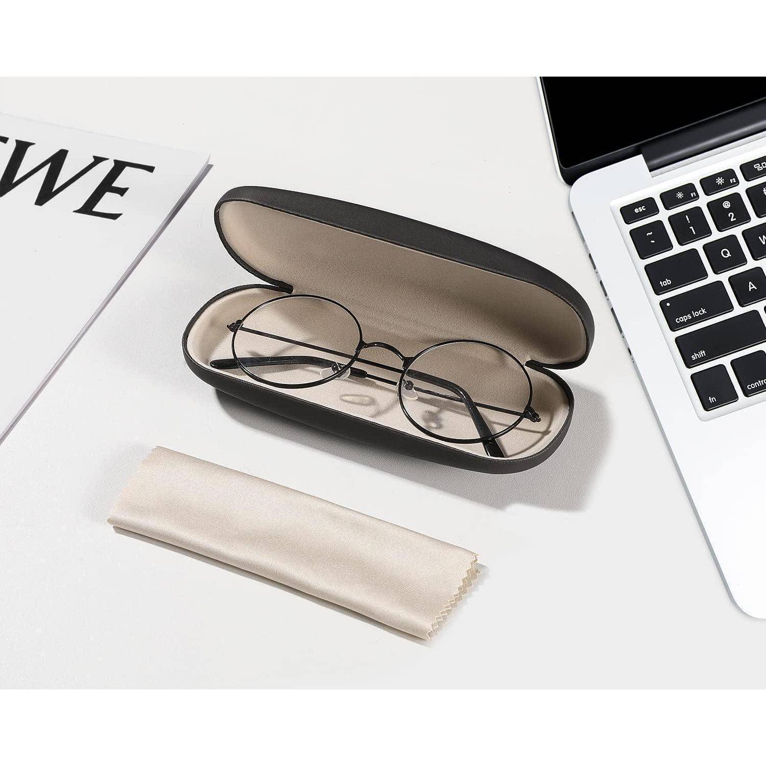 Brillenetui Hardcase Sonnenbrillen Lesebrille Brillentuch Schwarz