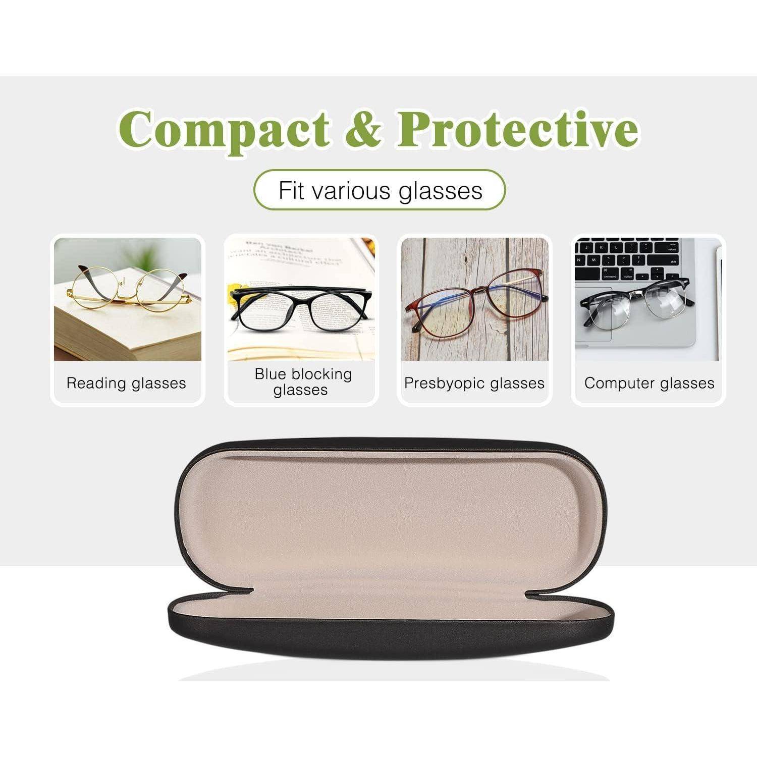 Brillenetui Hardcase Sonnenbrillen Lesebrille Brillentuch Schwarz