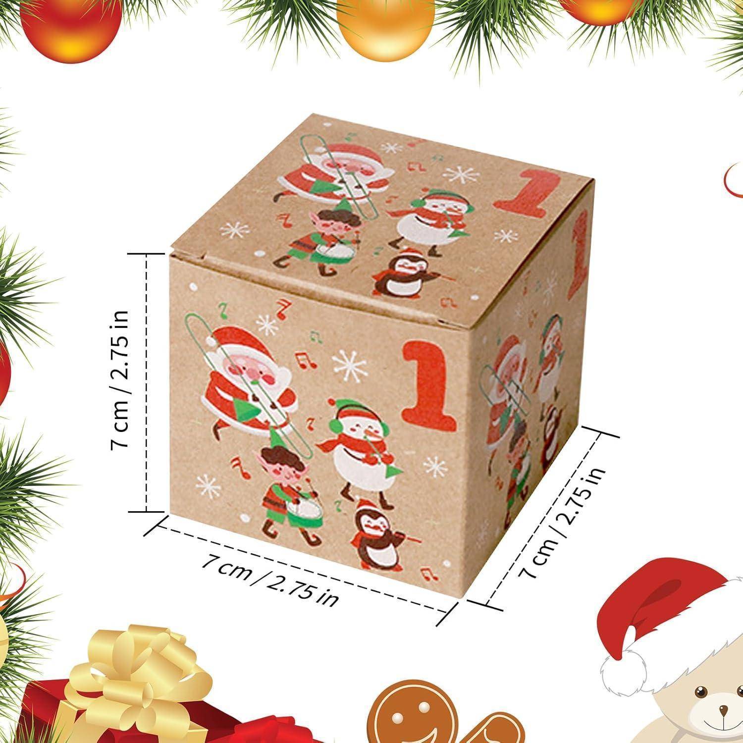 Adventskalender Befüllen DIY Kartons Sticker Juteschnur 2025 Braun