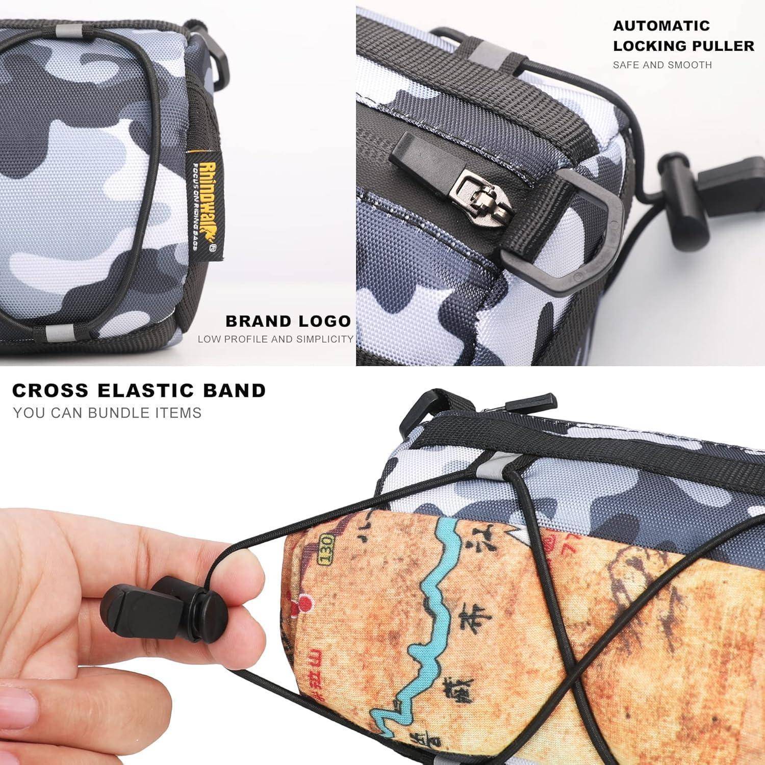 Lenkertasche Vordertasche Schultergurt Rennrad Camouflage Grau