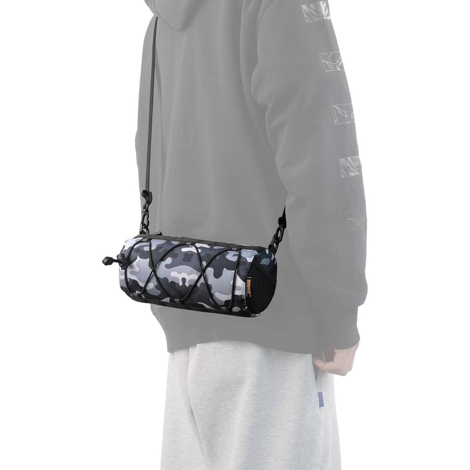 Lenkertasche Vordertasche Schultergurt Rennrad Camouflage Grau