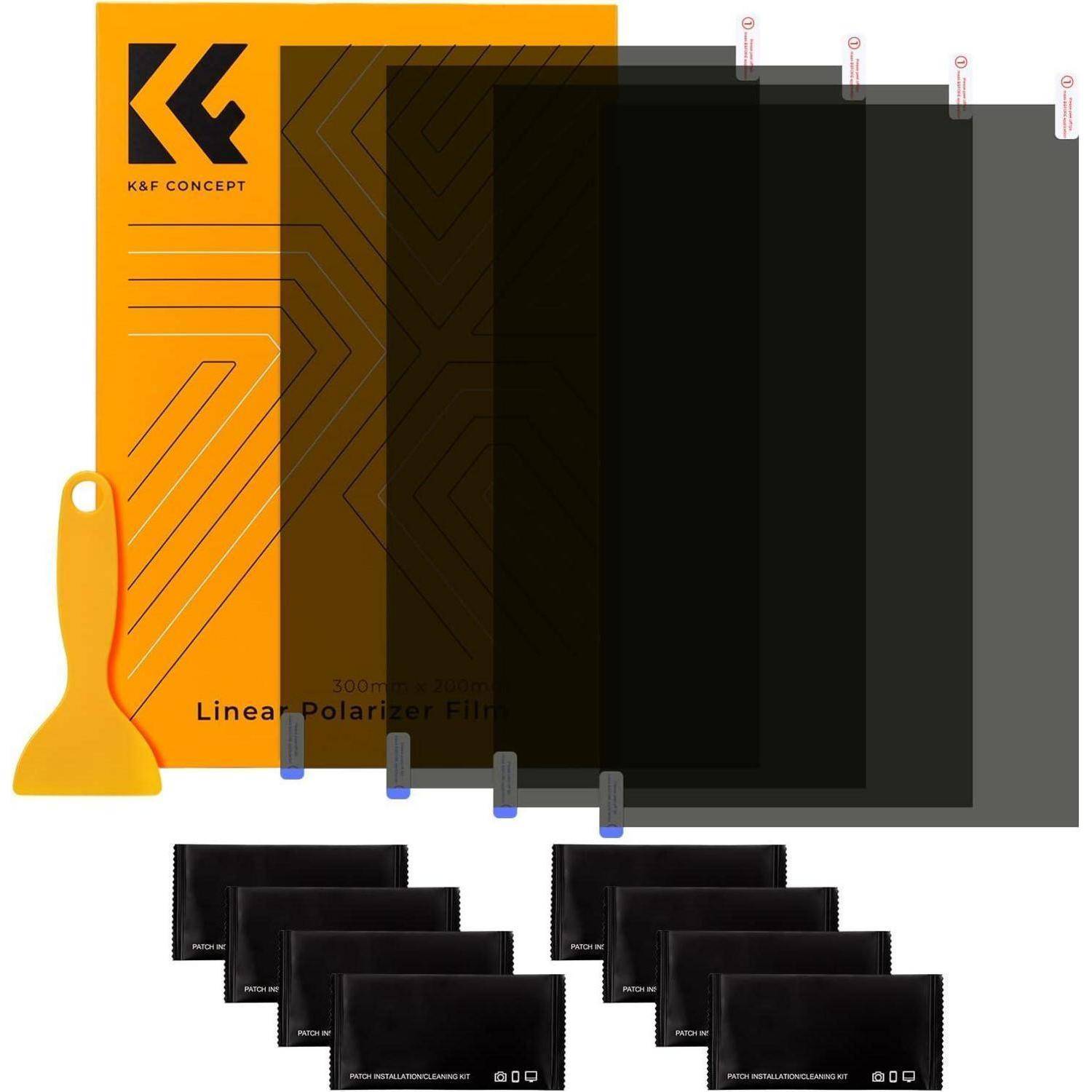 Polarisationsfolie Polfilter 300x200x0,21mm linear 90 Grad 4 Stück