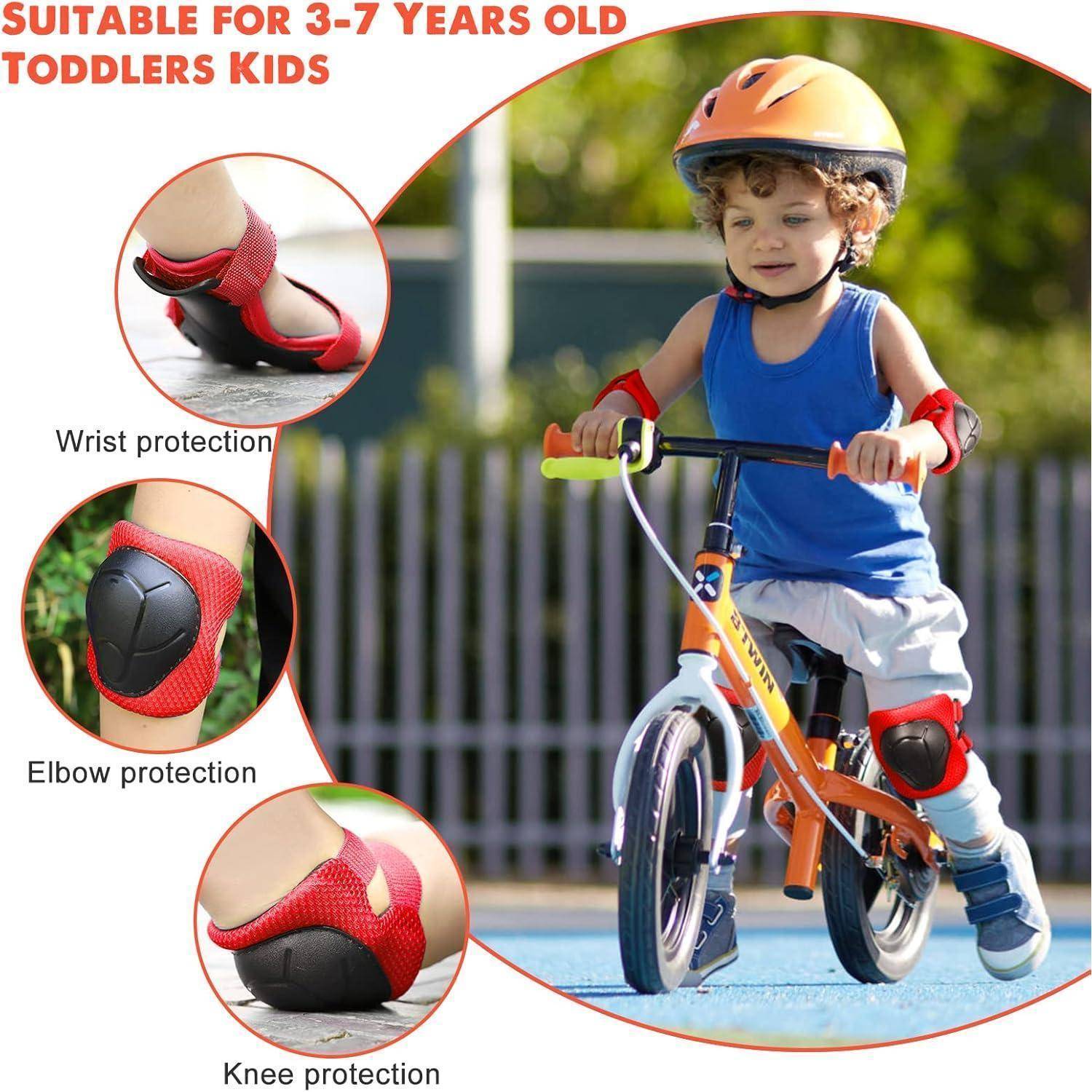 Knieschoner Kinder Set Inliner Ellenbogenschoner Skateboard Rot