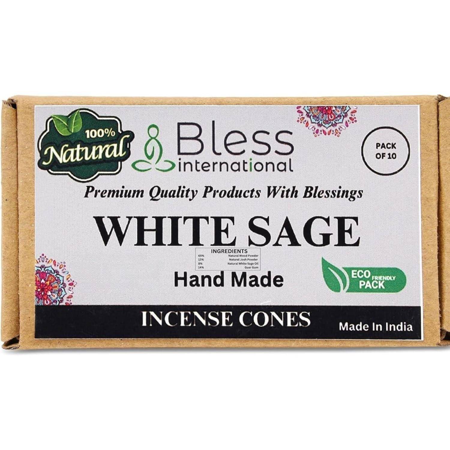 Räucherkegel Weißer Salbei Bio Reinigung White Sage Pack Of 10 Cones